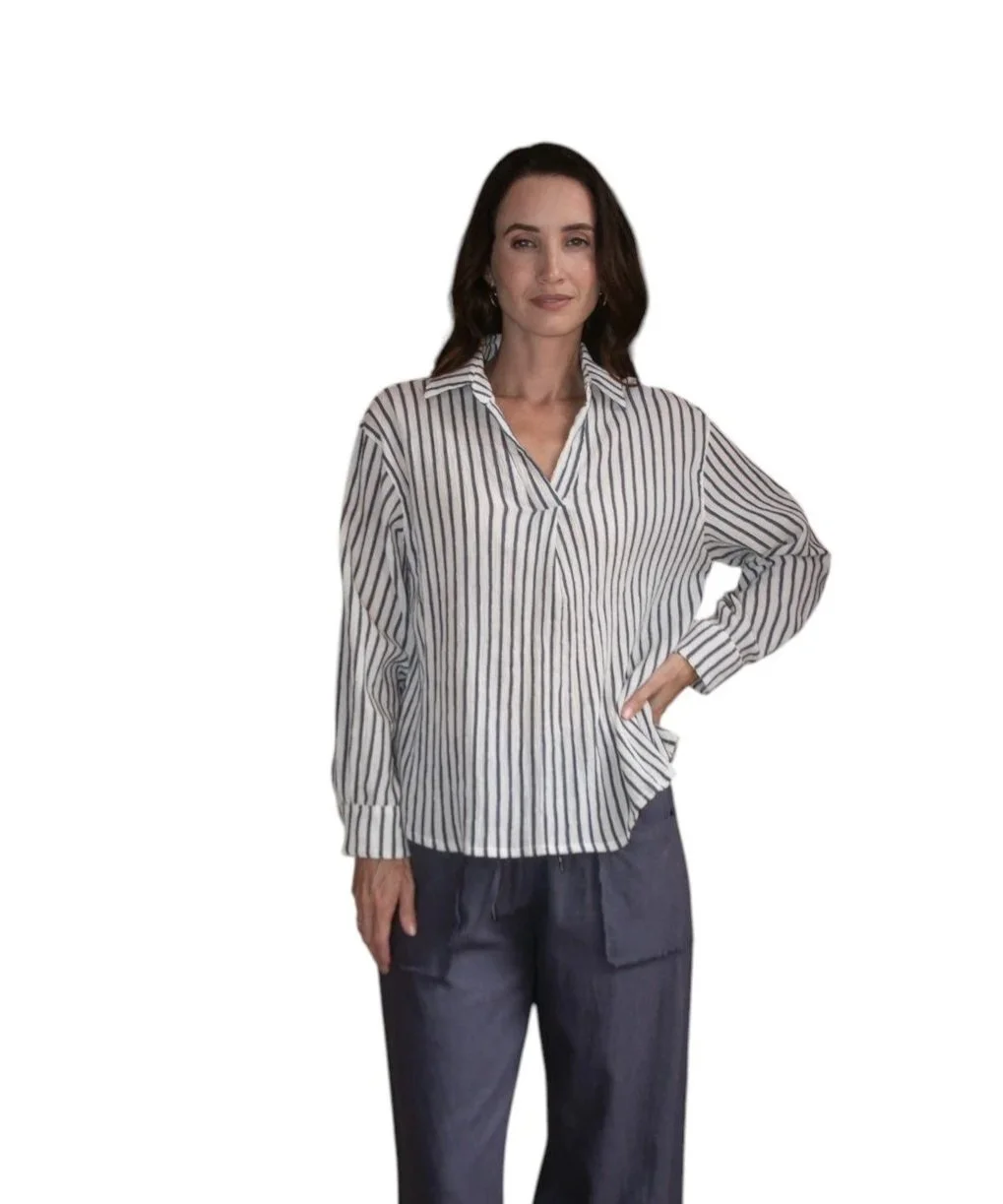 Carbon-C2214-Axis-Striped-Shirt-Slate-CottonWool