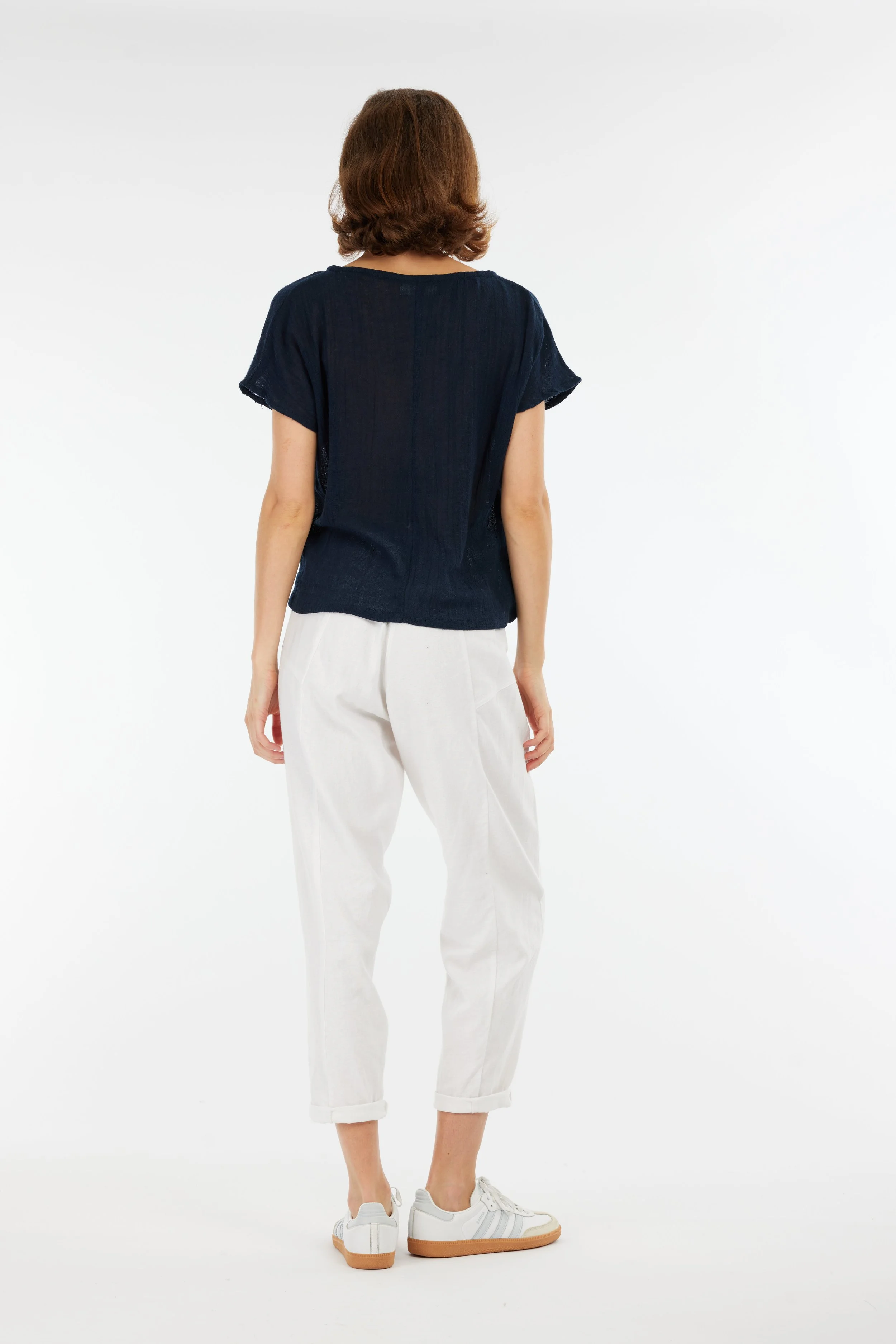 Carbon-C2029 Venus Ramie Top - Navy-CottonWool (3).jpg
