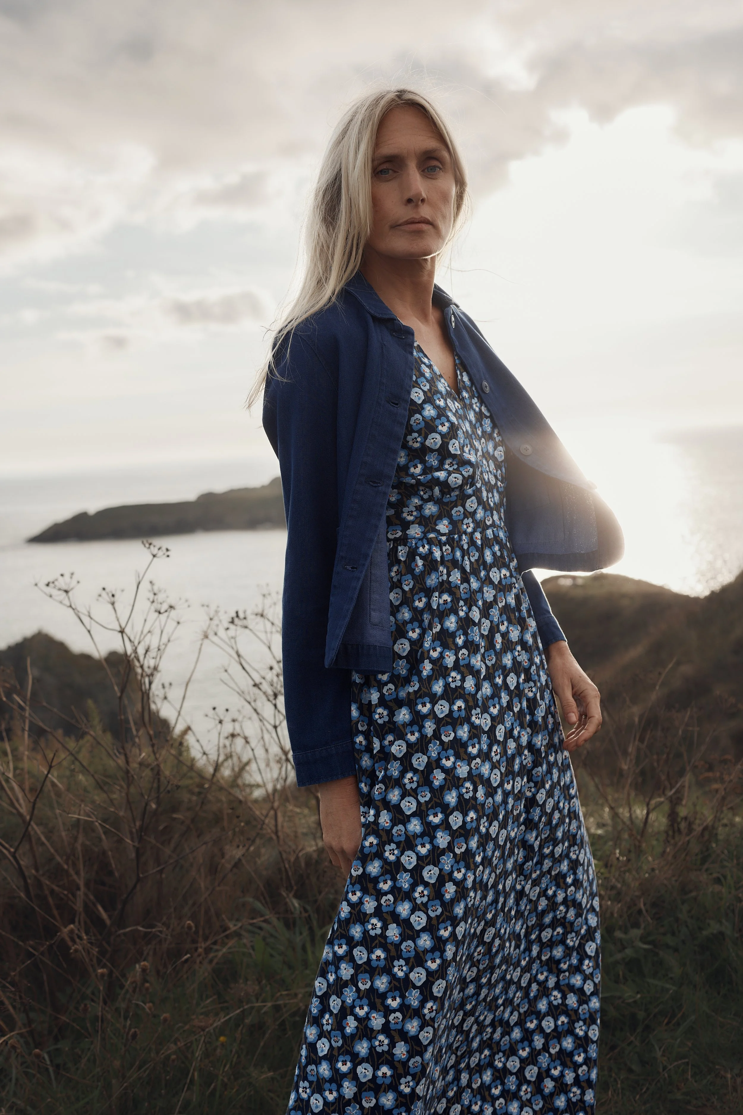 Seasalt Chateaux Dress Pressed Pansies