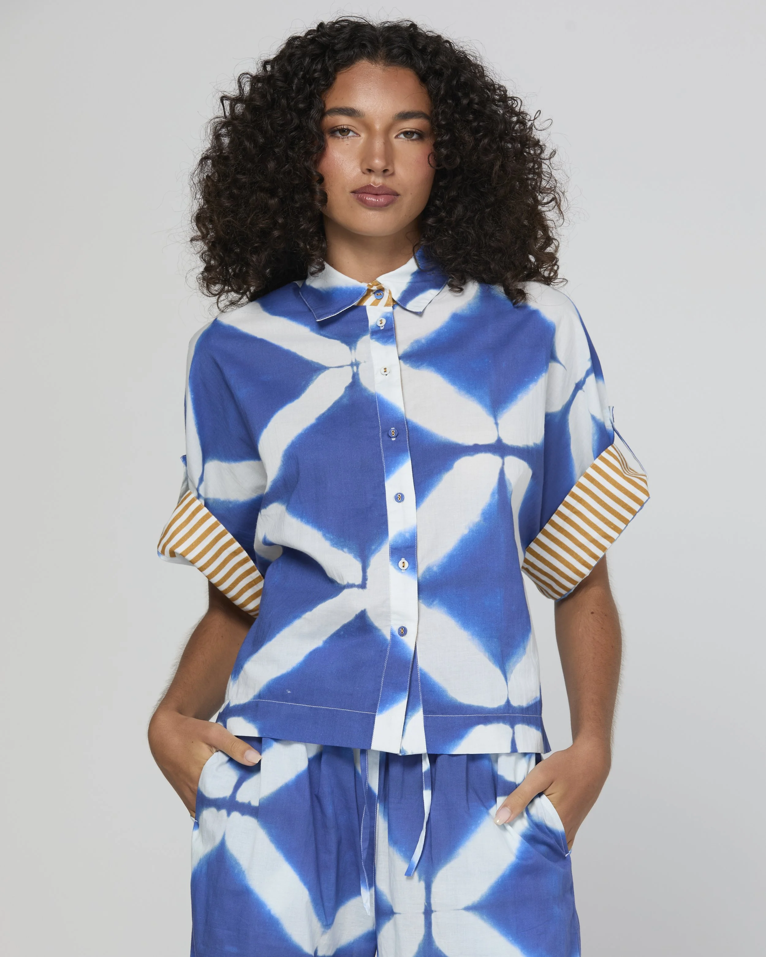 Boom Shankar Maui Shirt Block Print