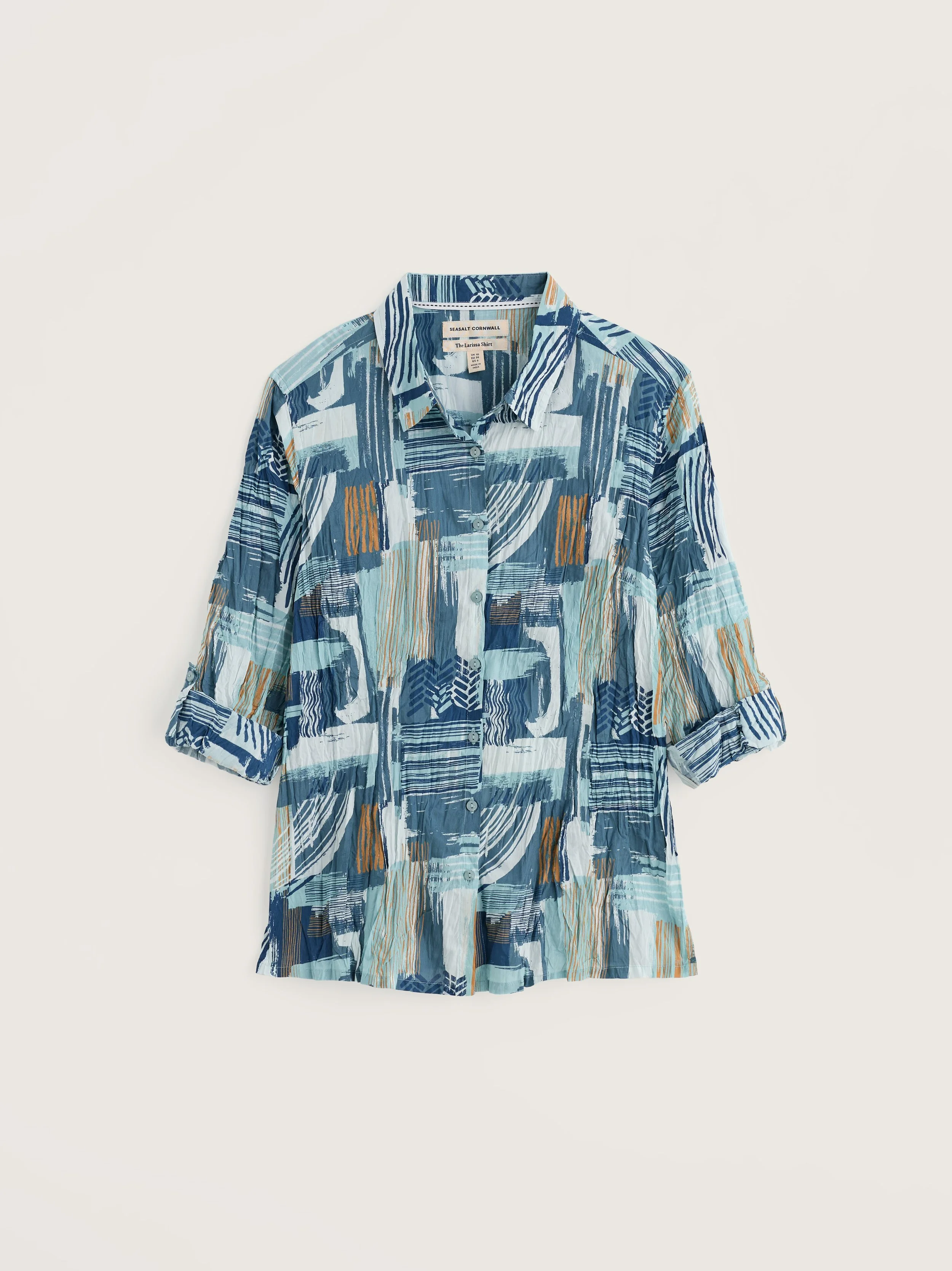 Seasalt-Larissa Shirt - Aerial Marks Reflection - CottonWool (1).jpg