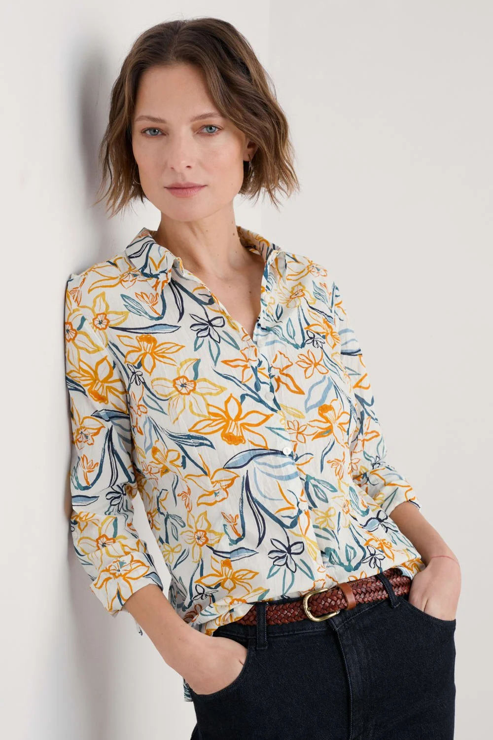 Seasalt-Larissa-Shirt-Painted-Daffodil-Chalk-CottonWool