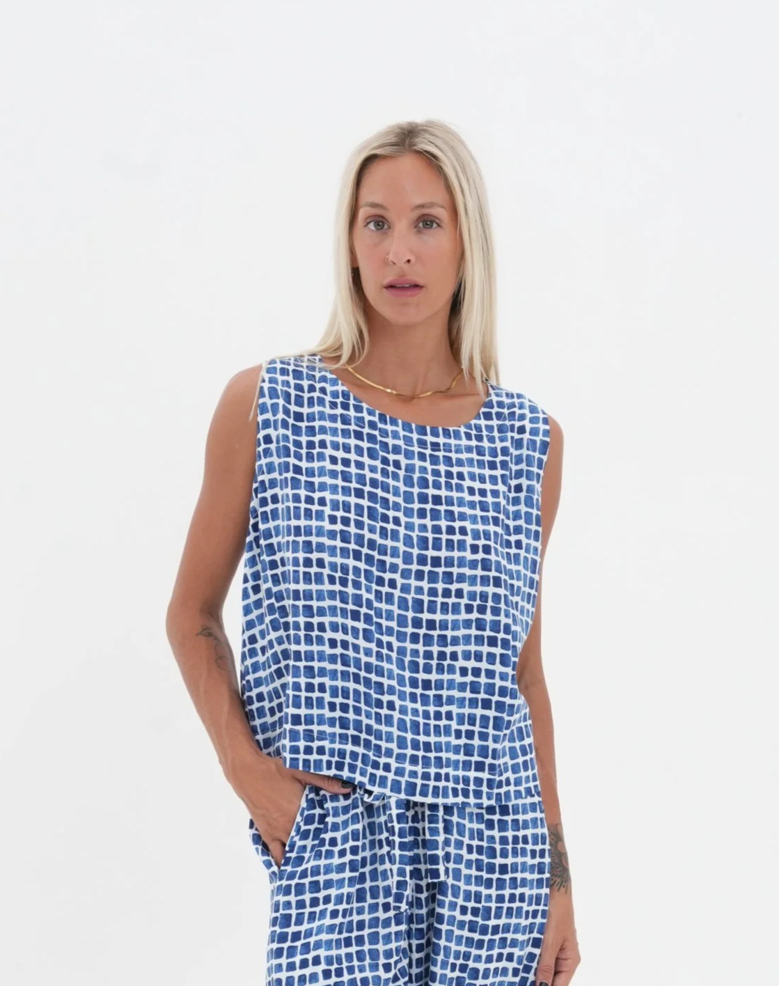 Carbon-The-Label-Marika-Tank-C2162-BLUE-CottonWool