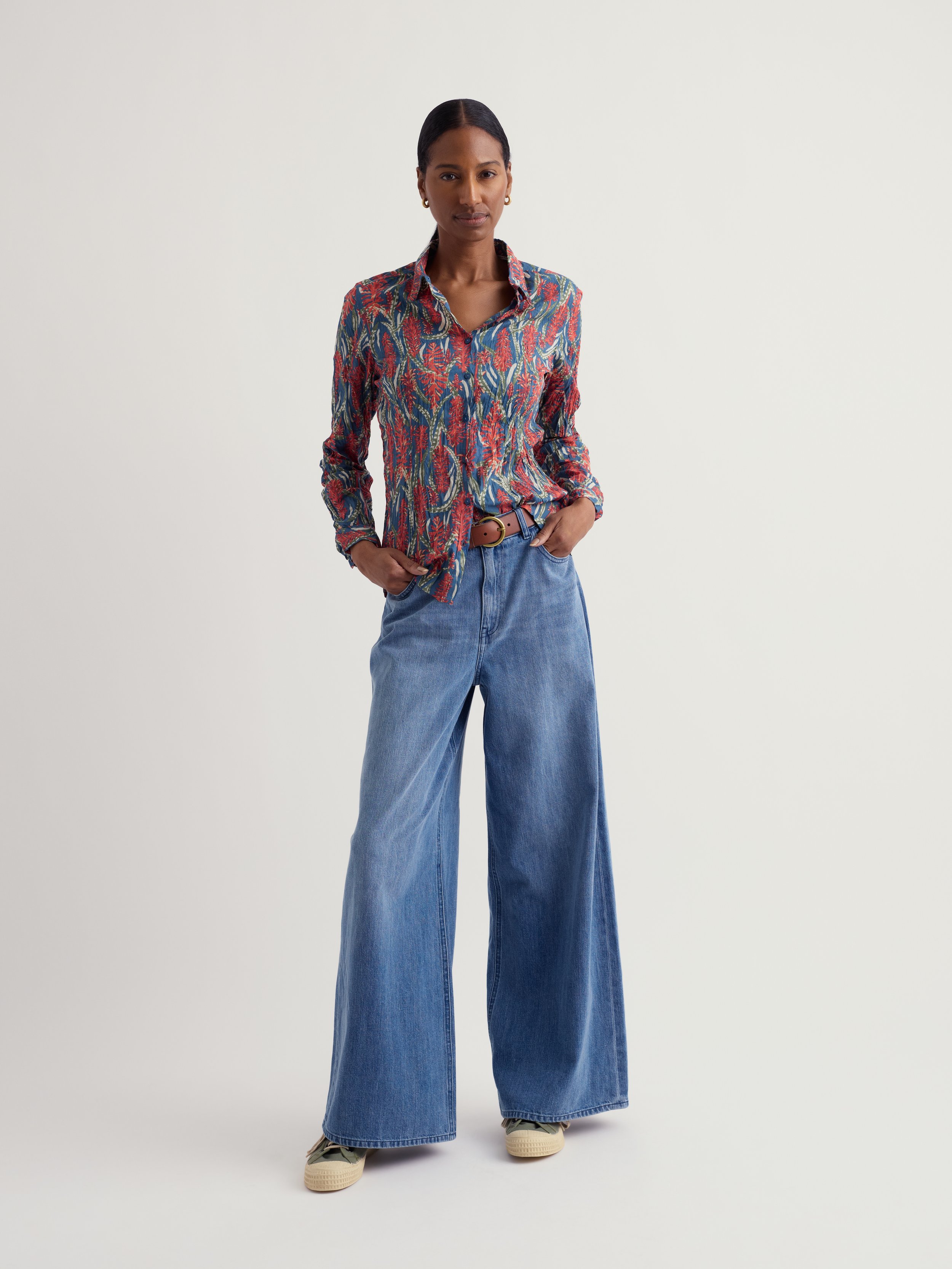 Seasalt-Larissa Shirt - Red Hot Poker Dusk - CottonWool (6).jpg