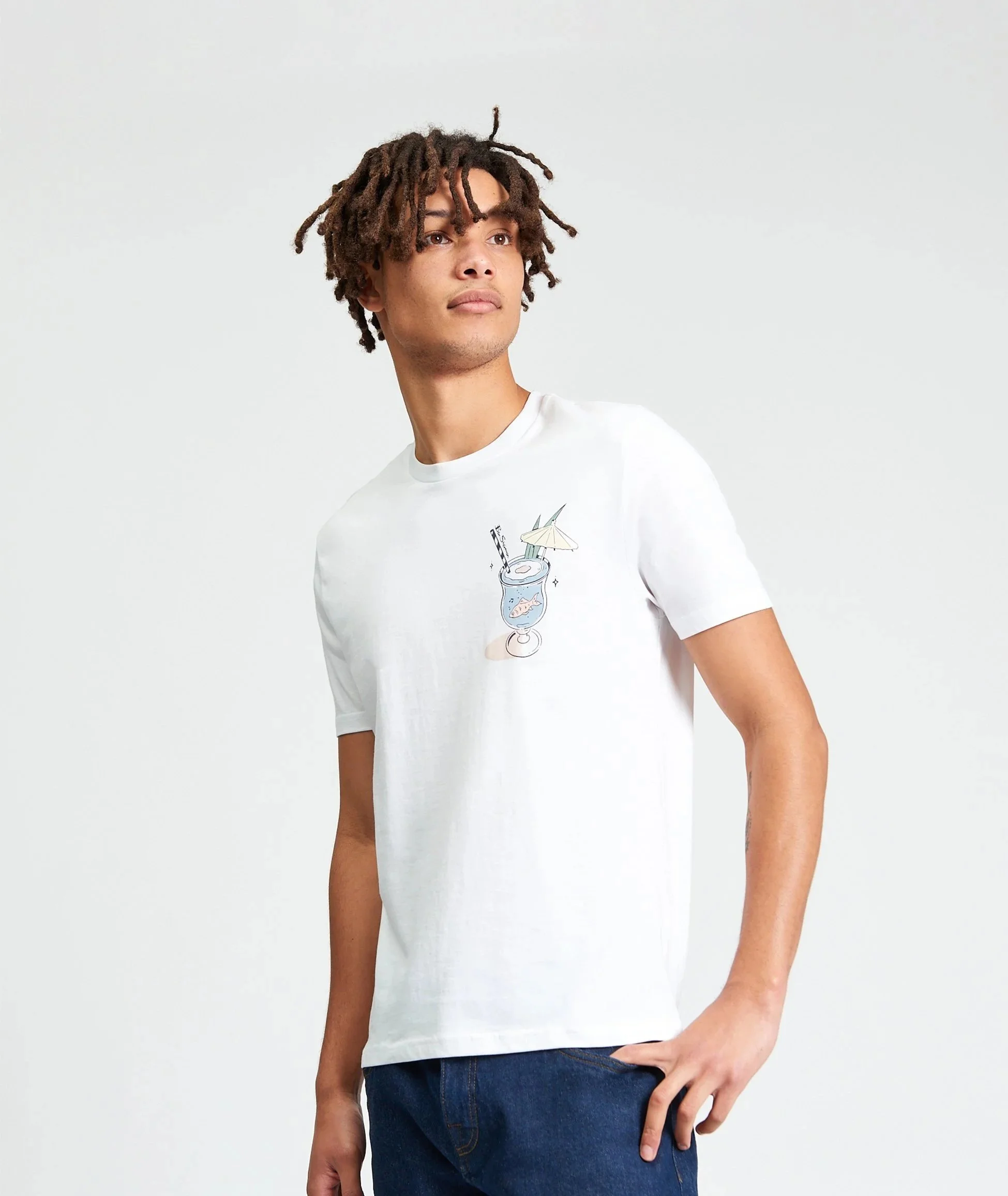 Ben Sherman Gold Fish Bowl Tee White