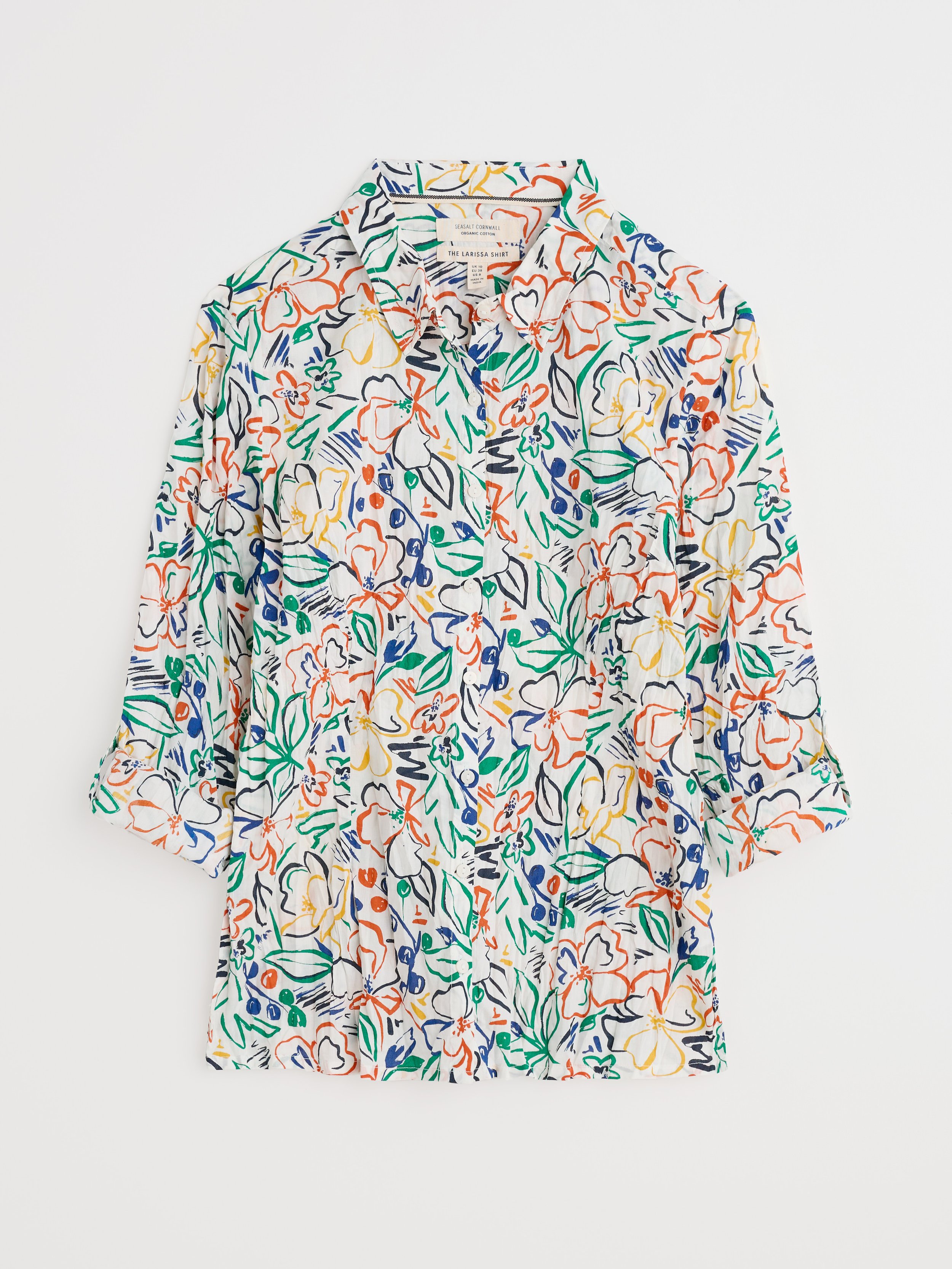 Seasalt-Cornwall-Larissa-Shirt-Painters-Garden-Chalk-CottonWool