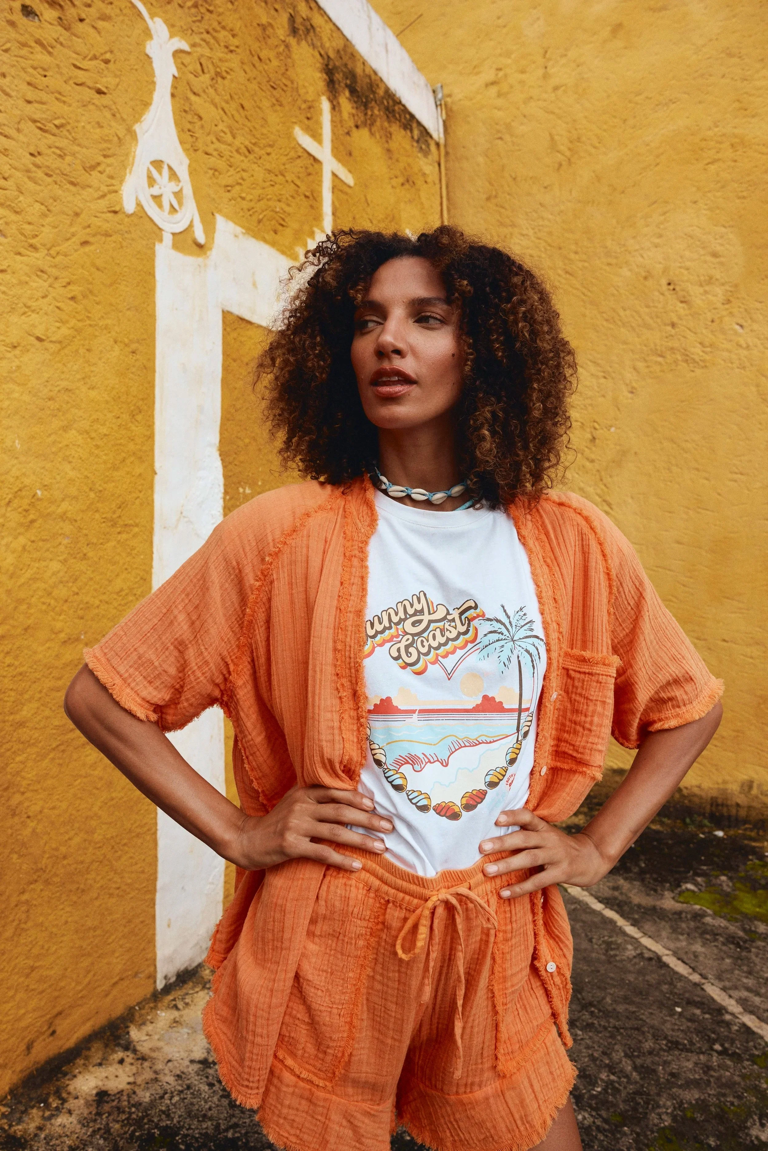 Boom Shankar Oceano Shirt Tangerine