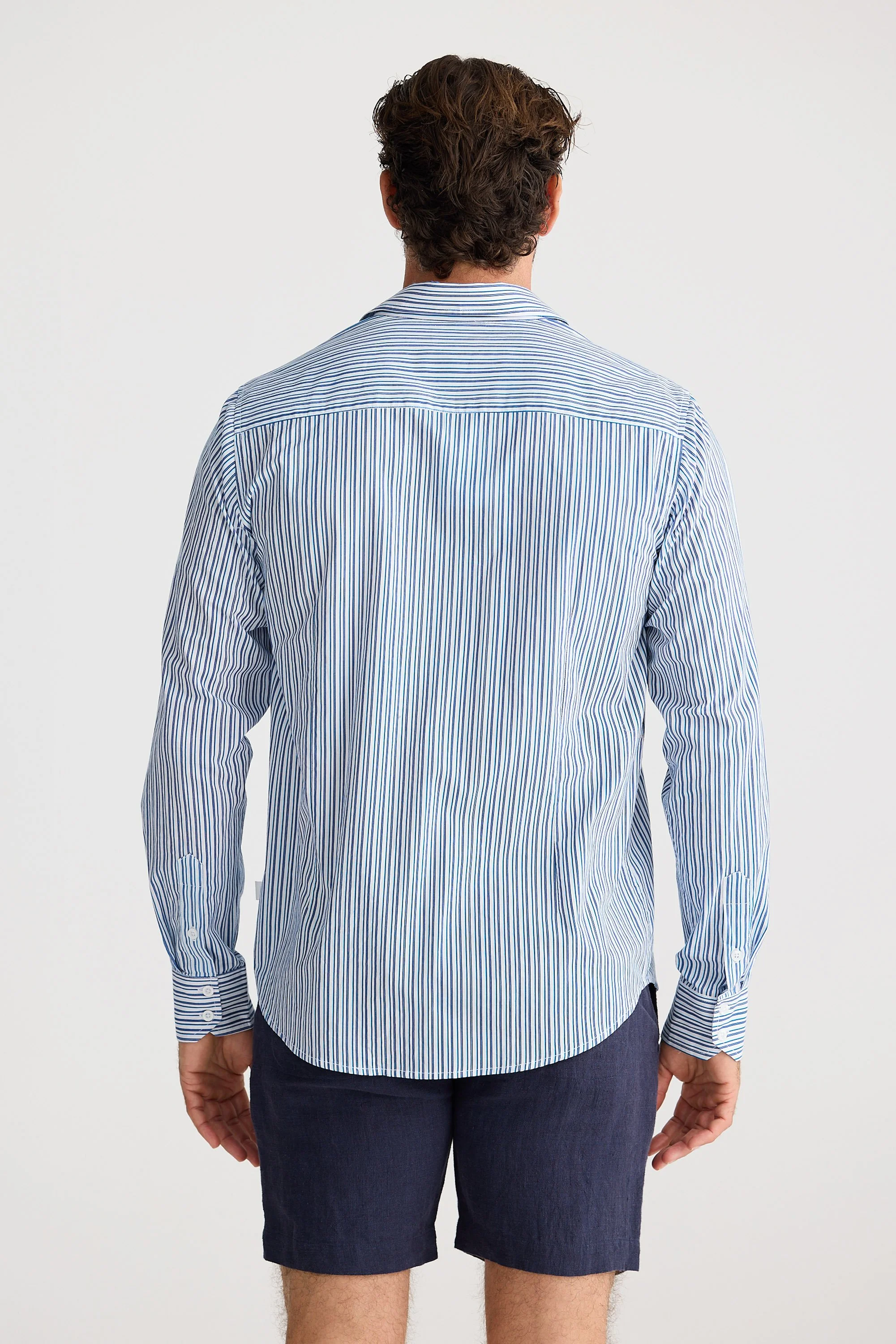 Fossick-Hamptons-Long-Sleeve-Shirt-Blue-Pinstripe-CottonWool
