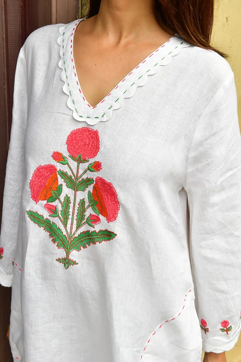 Mandalay-Designs-Marigold-Cabana-Midi-White-CottonWool