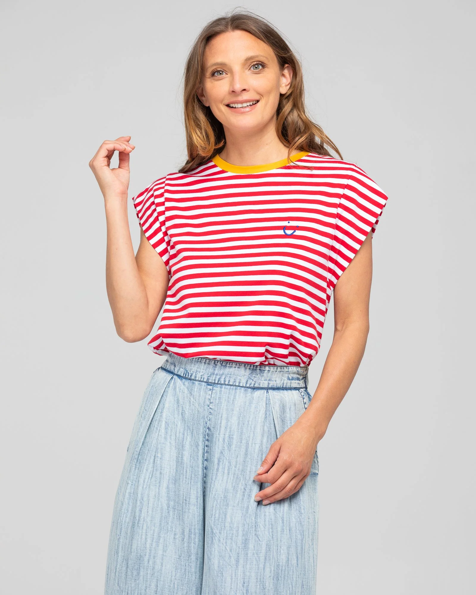 Boom-Shankar-Bellissimo-Tee-Red-Stripe-CottonWool