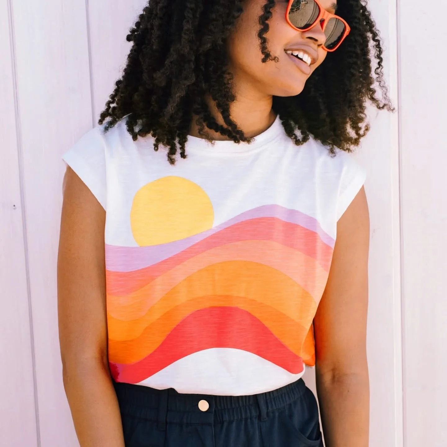 Sugarhill-Brighton-Chrissy-Tank-Sunset-Waves-CottonWool