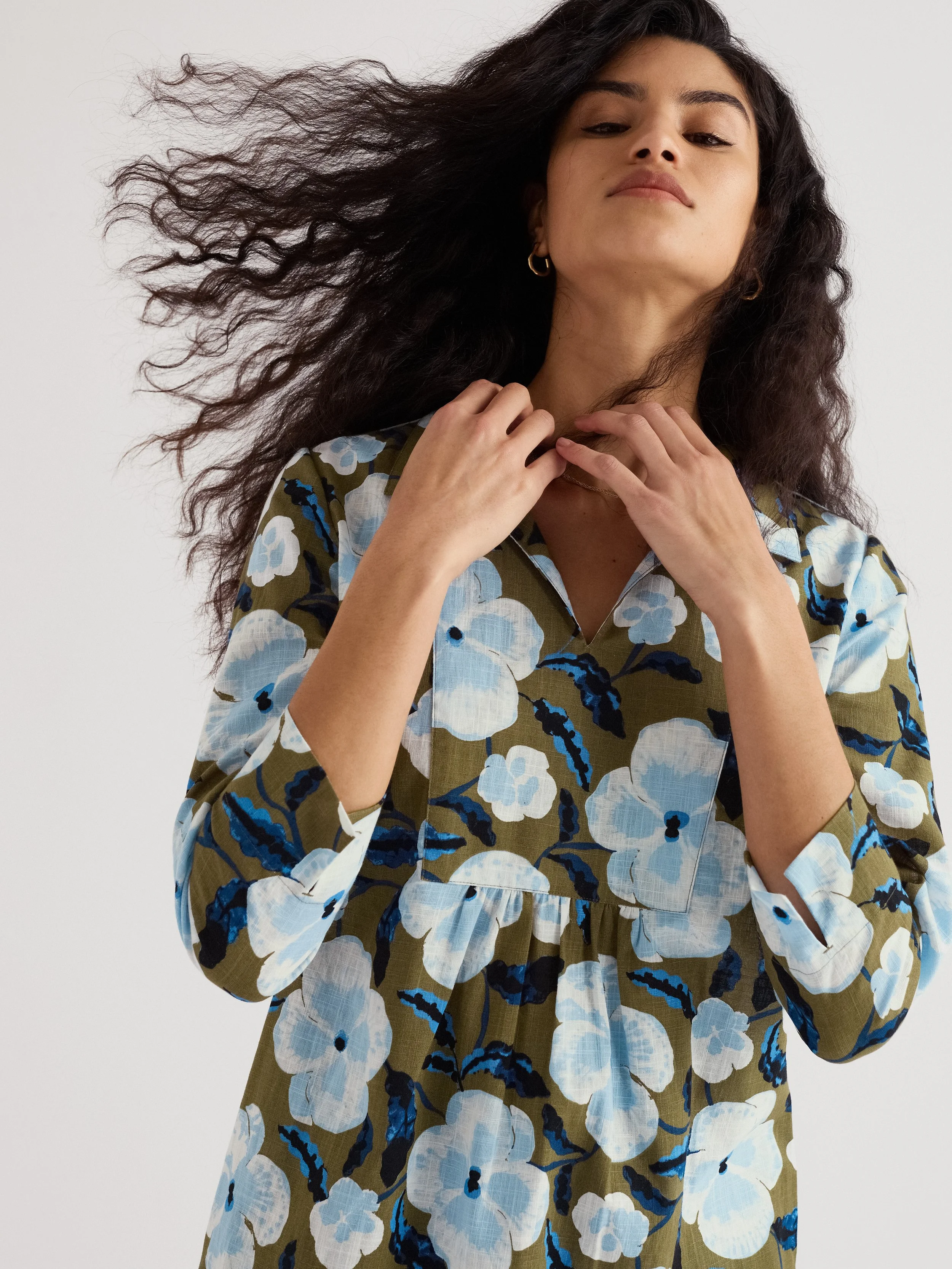 Seasalt Fal Water Tunic Spring Pansy Seagrass