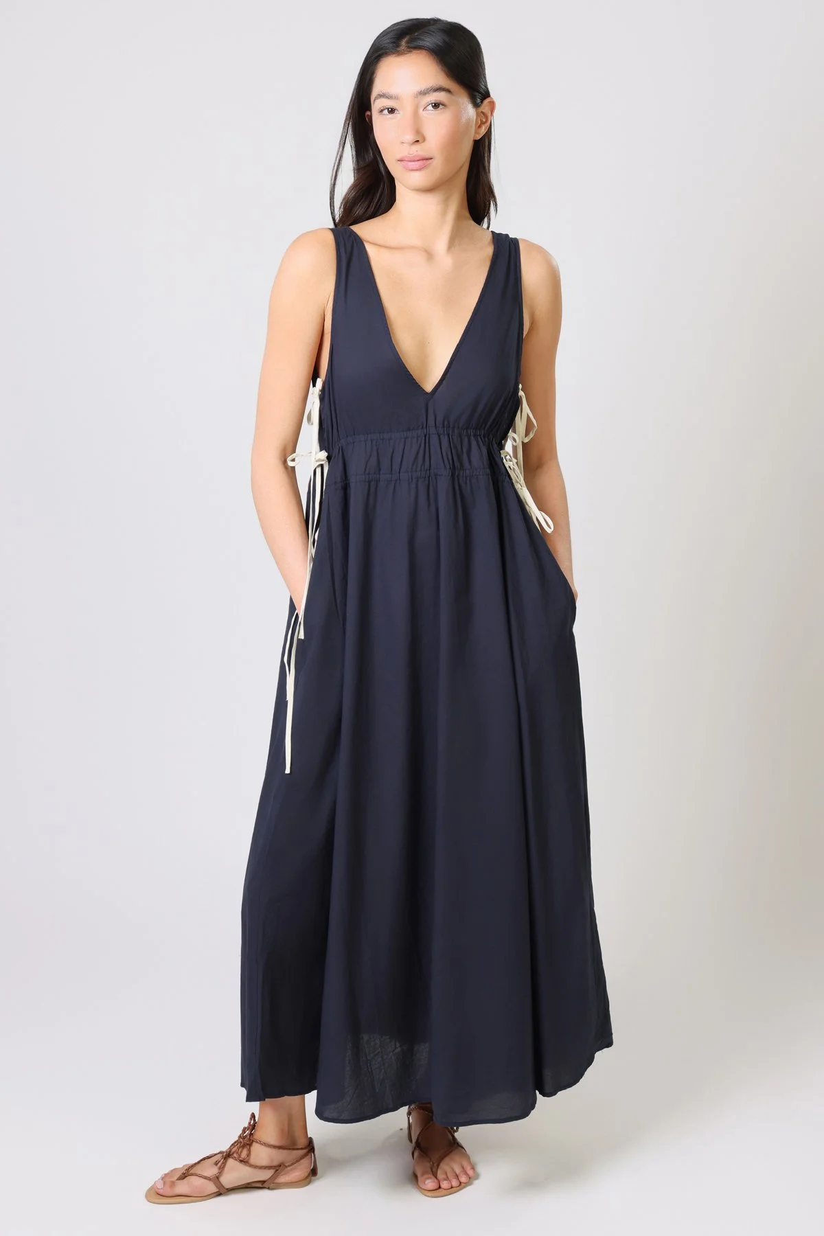 TRAFFIC-PEOPLE-LAST SONG-DRESS-NAVY-COTTONWOOL-13040-033