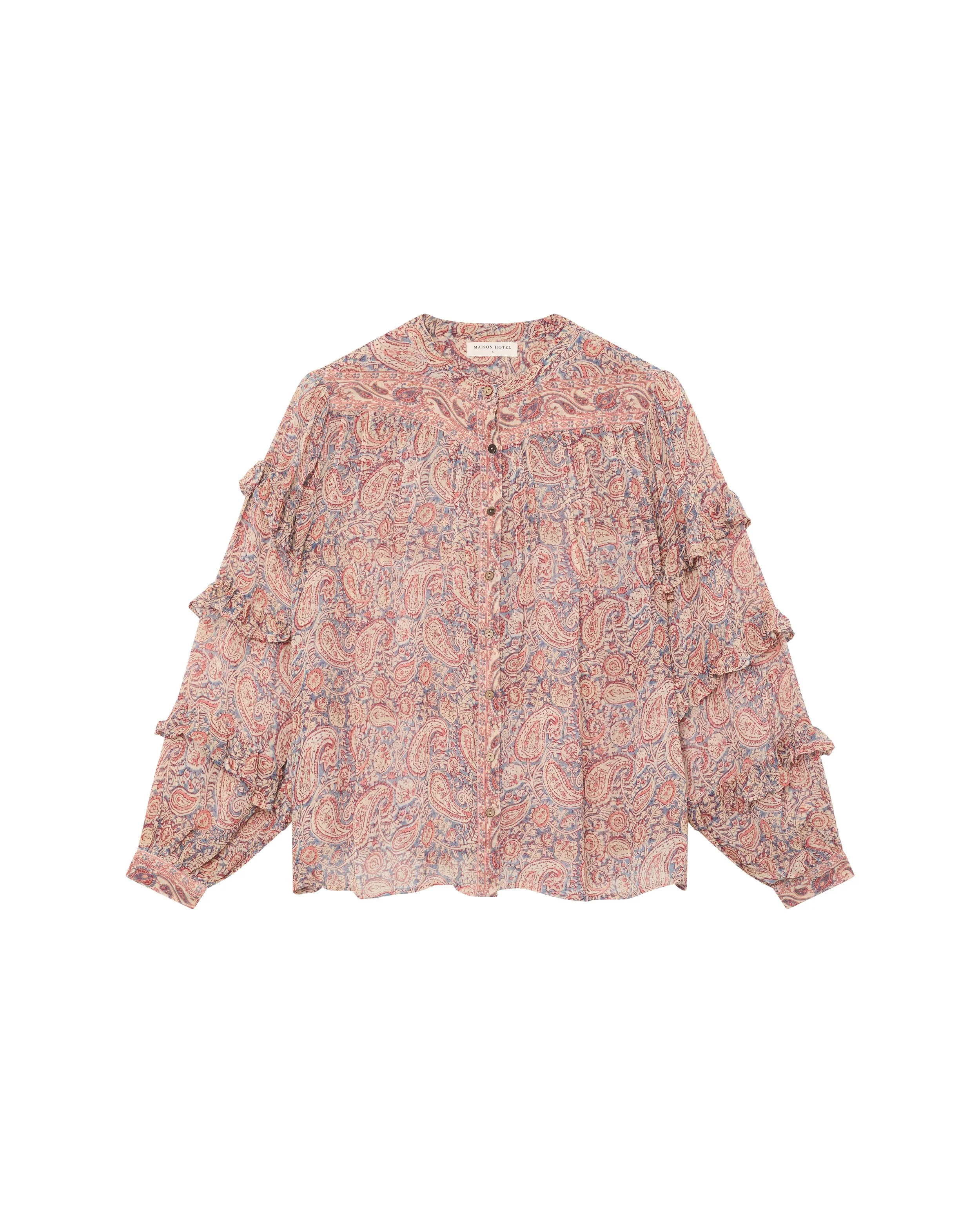 MAISON HOTEL - COSIMA -BLOUSE-WILD DUST-CottonWool