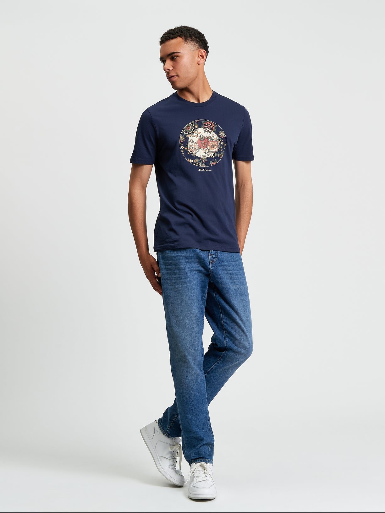 Ben-Sherman-Floral-Target-Tee-Dark-Navy-CottonWool (3).jpg