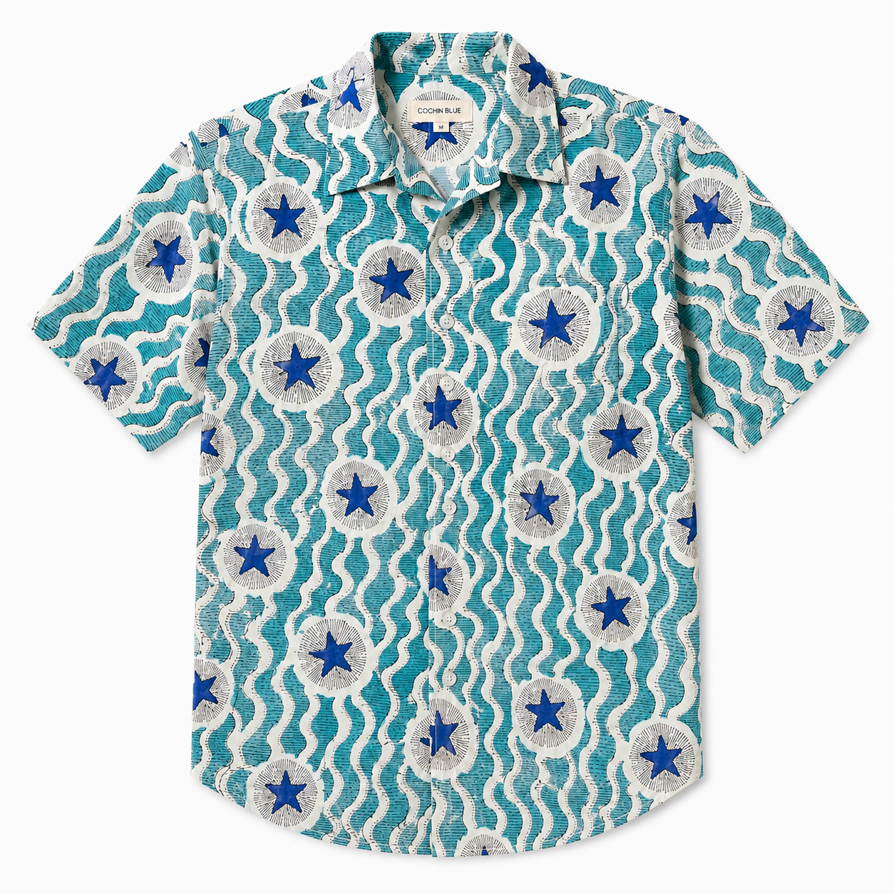 Cochin-Blue-Tide-Turquoise-Shirt-CottonWool