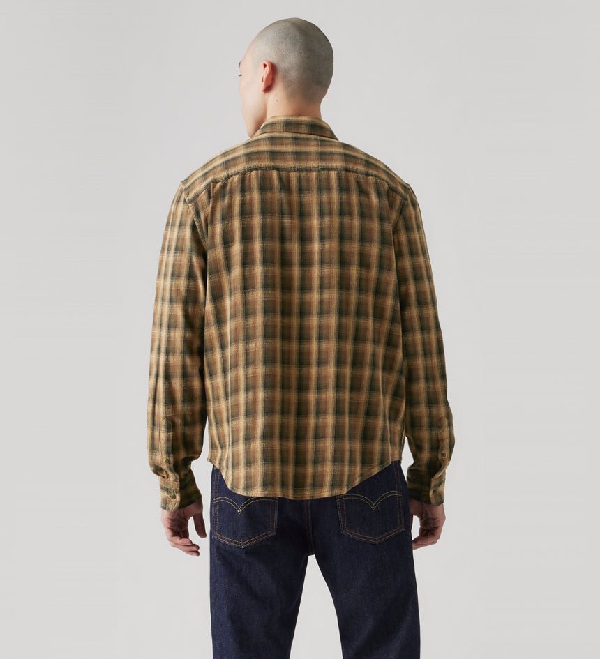 Levis-Authentic-Button-Down-Shirt-Kelp-Plaid-CottonWool