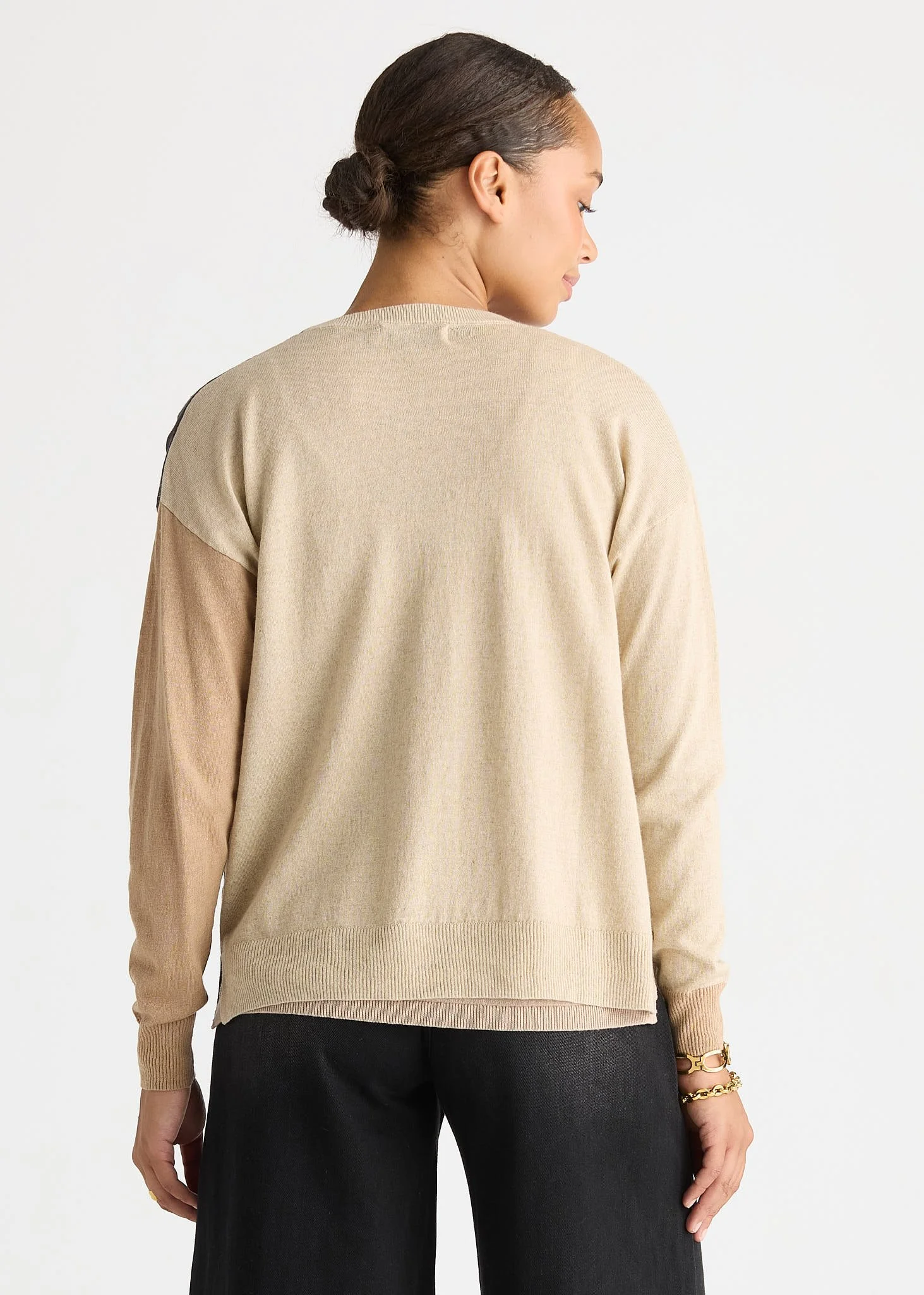 LD-and-Co-Colour-Block-Cardigan-LC8869 NATURAL-CottonWool (1).jpg