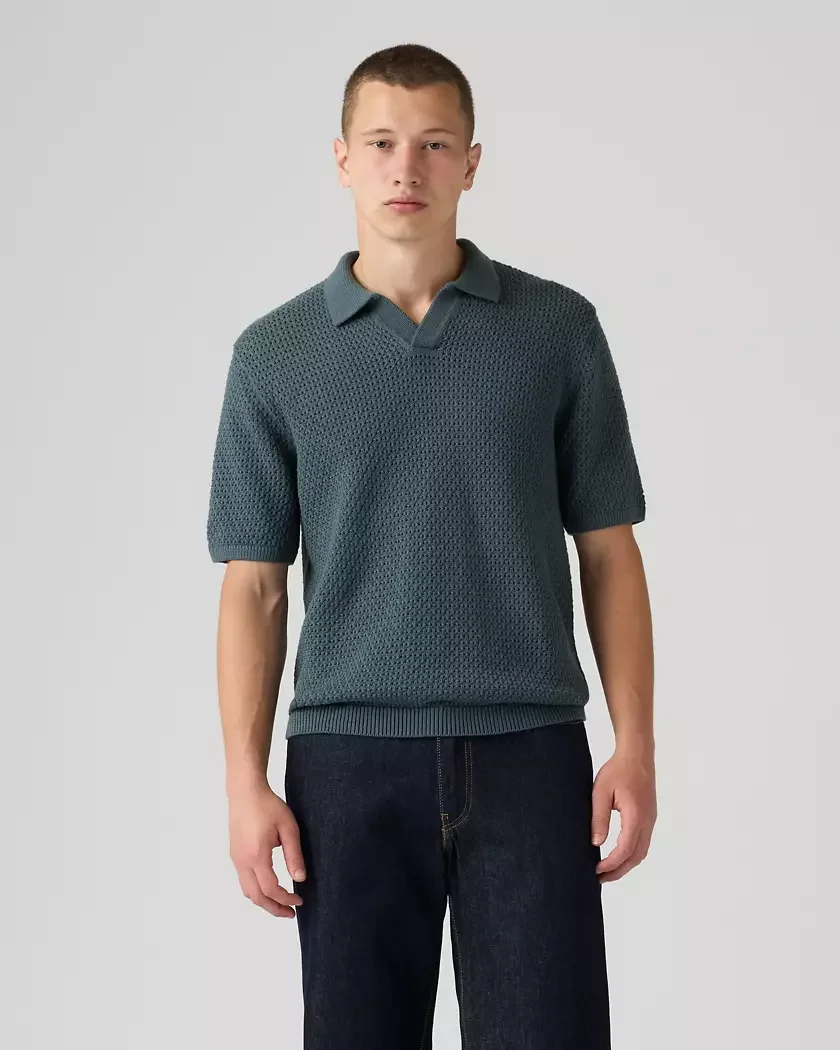 Levi's-Dillon-Open-Collar-Polo-Slate-CottonWool (1).webp