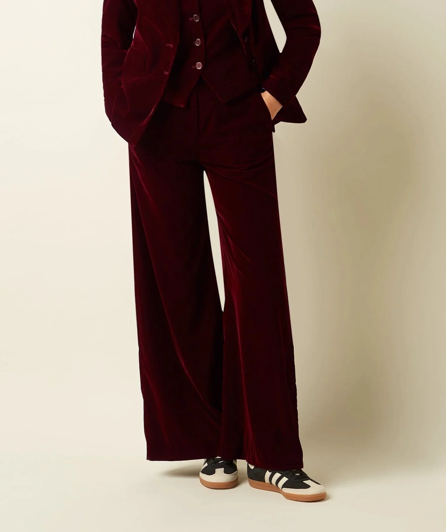King Louie Velvet Peppa Pants Gamine Red