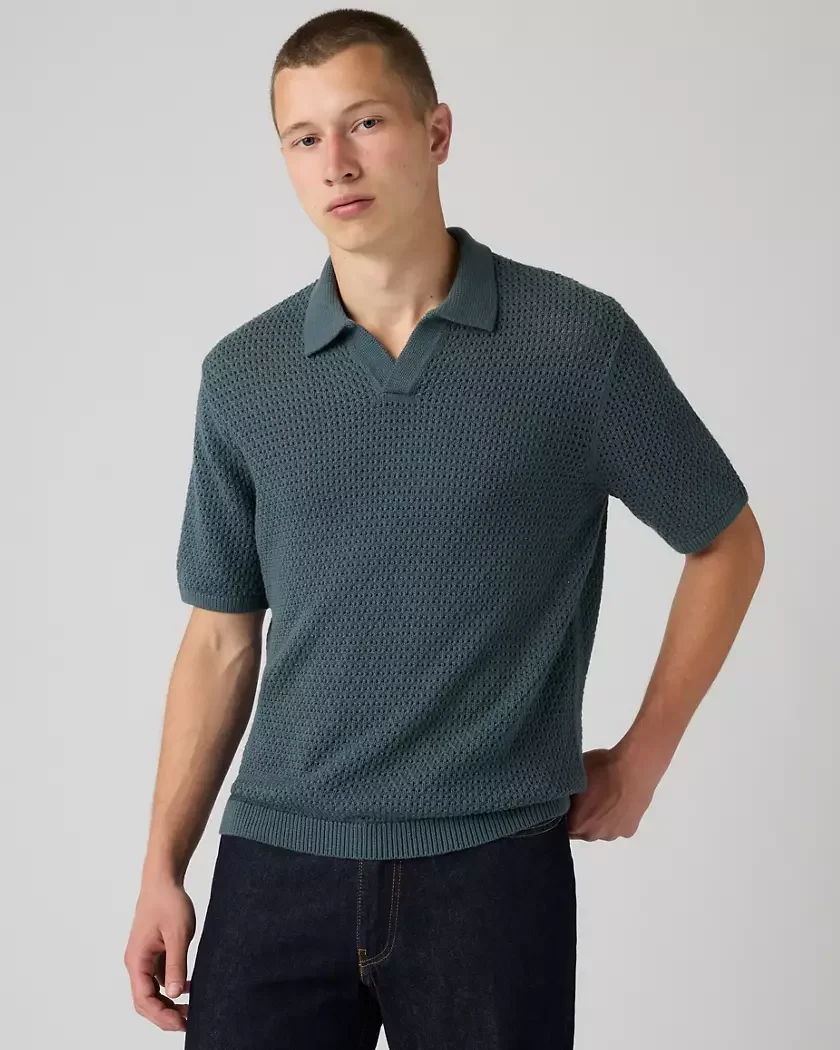 Levi's Dillon Open Collar Polo Dark Slate