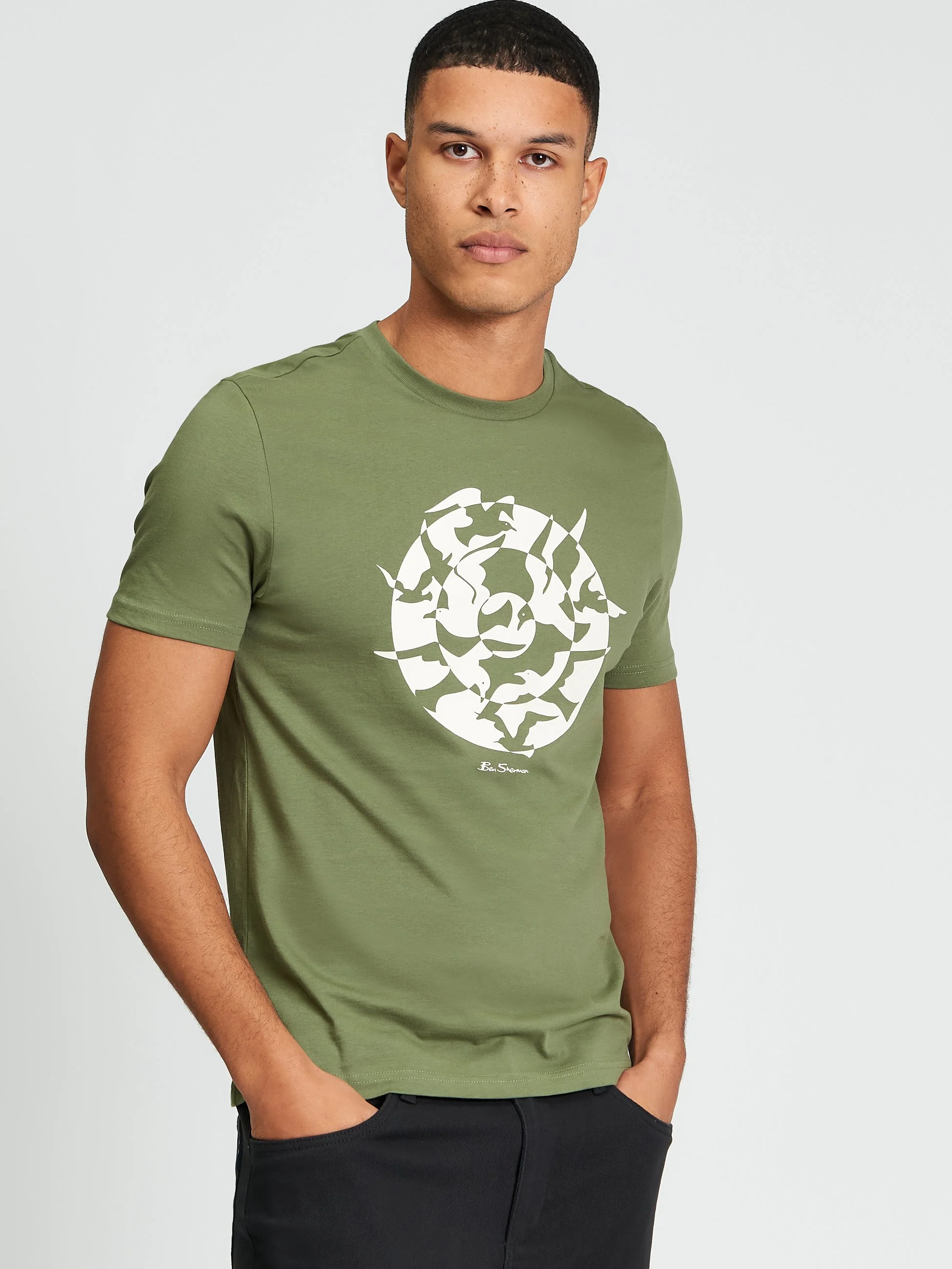 Ben Sherman Seagull Target Tee Loden