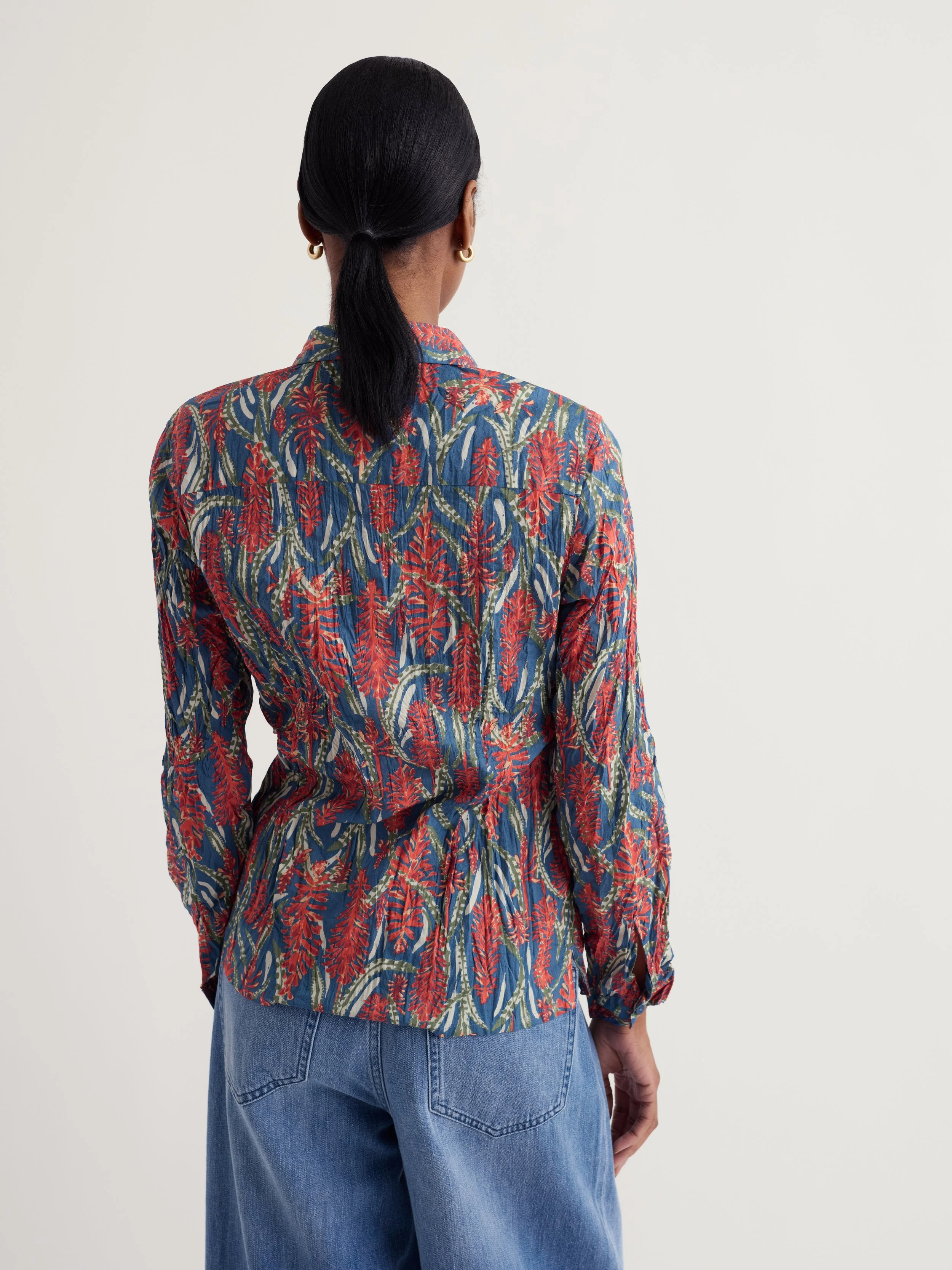 Seasalt-Larissa Shirt - Red Hot Poker Dusk - CottonWool (4).jpg