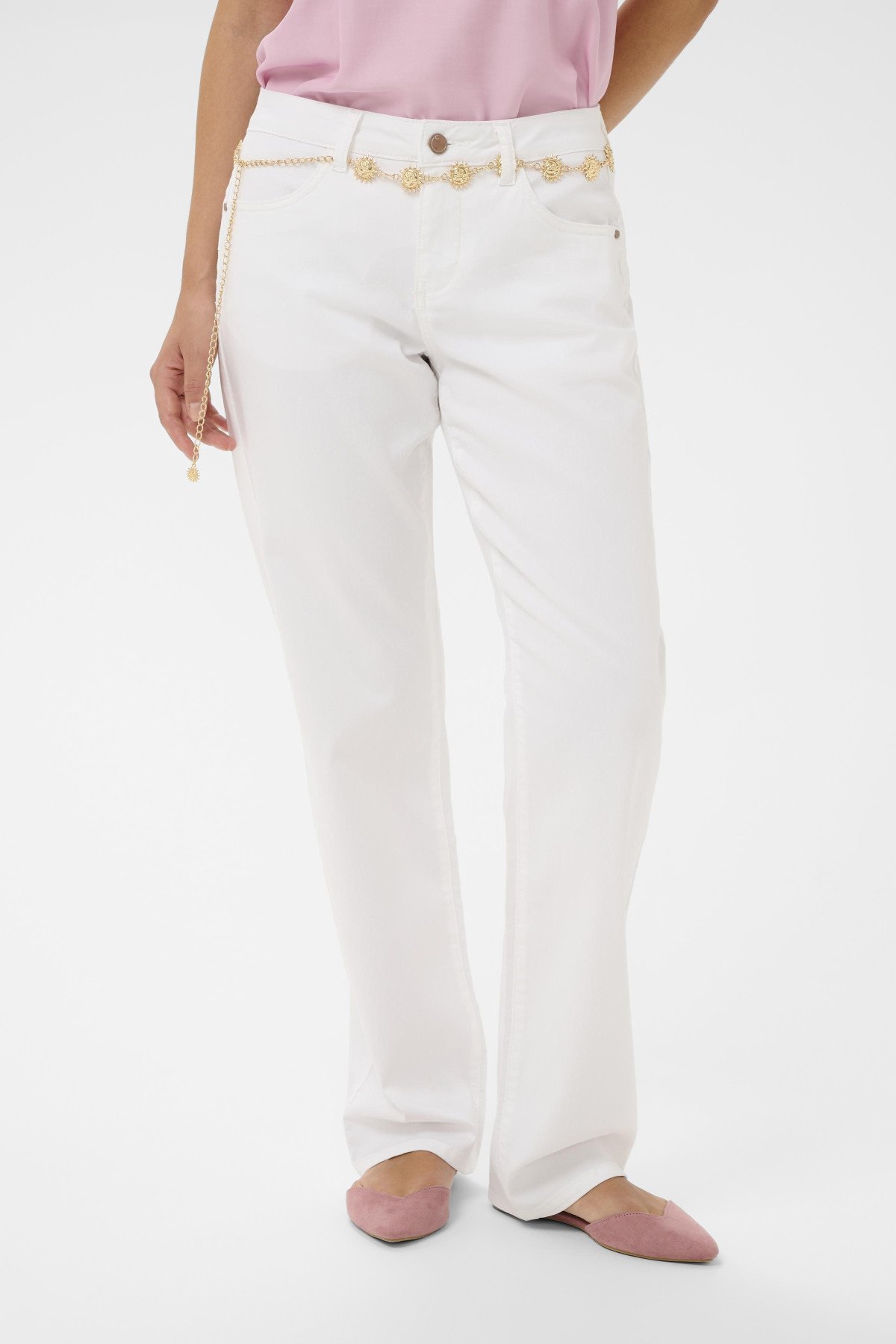 Cream Clothing Sophia Straight Jeans Snow White Twill