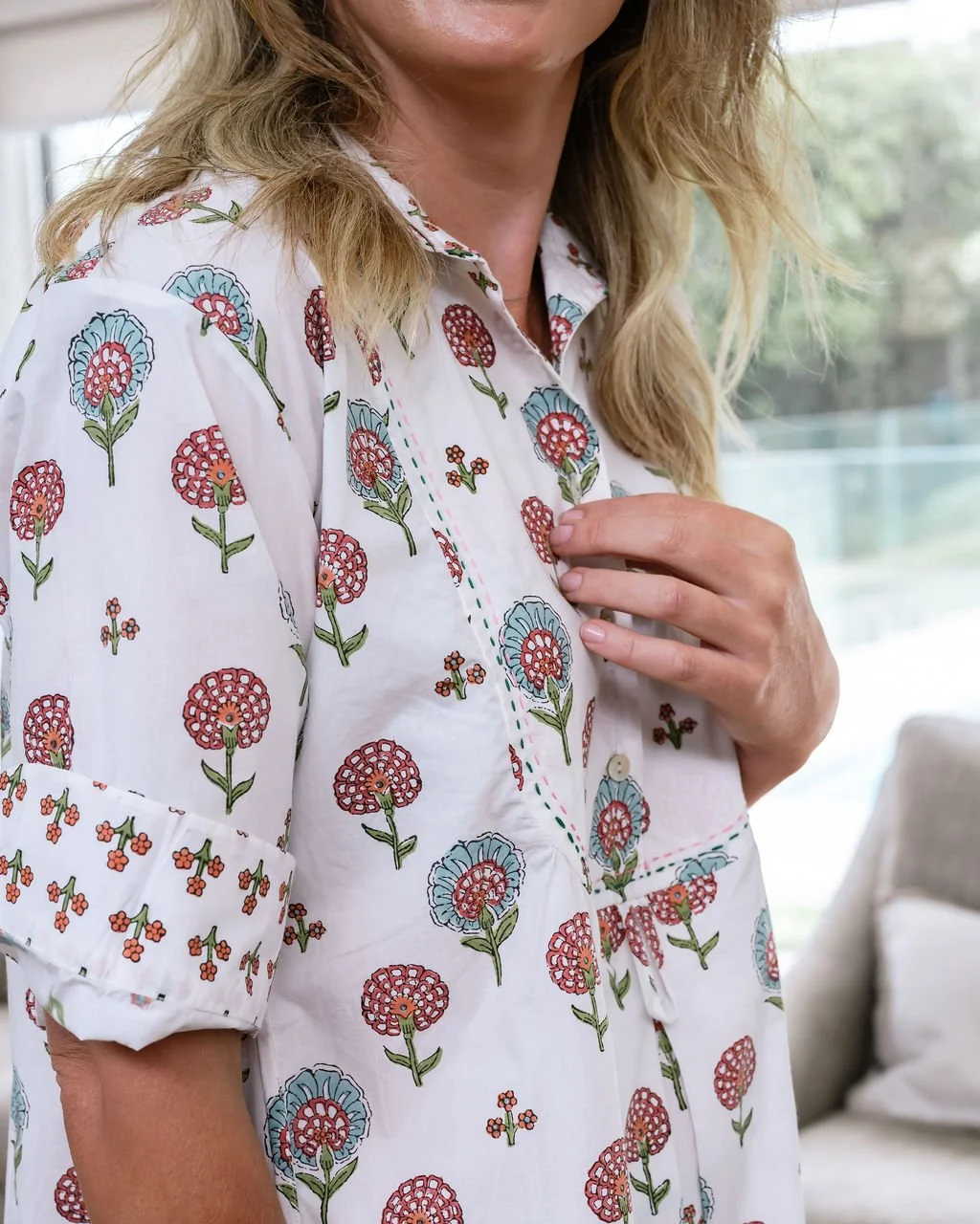 Mandalay-Designs-Happy-Poppy-Shirtdress-SS26-162-WHITE-CottonWool