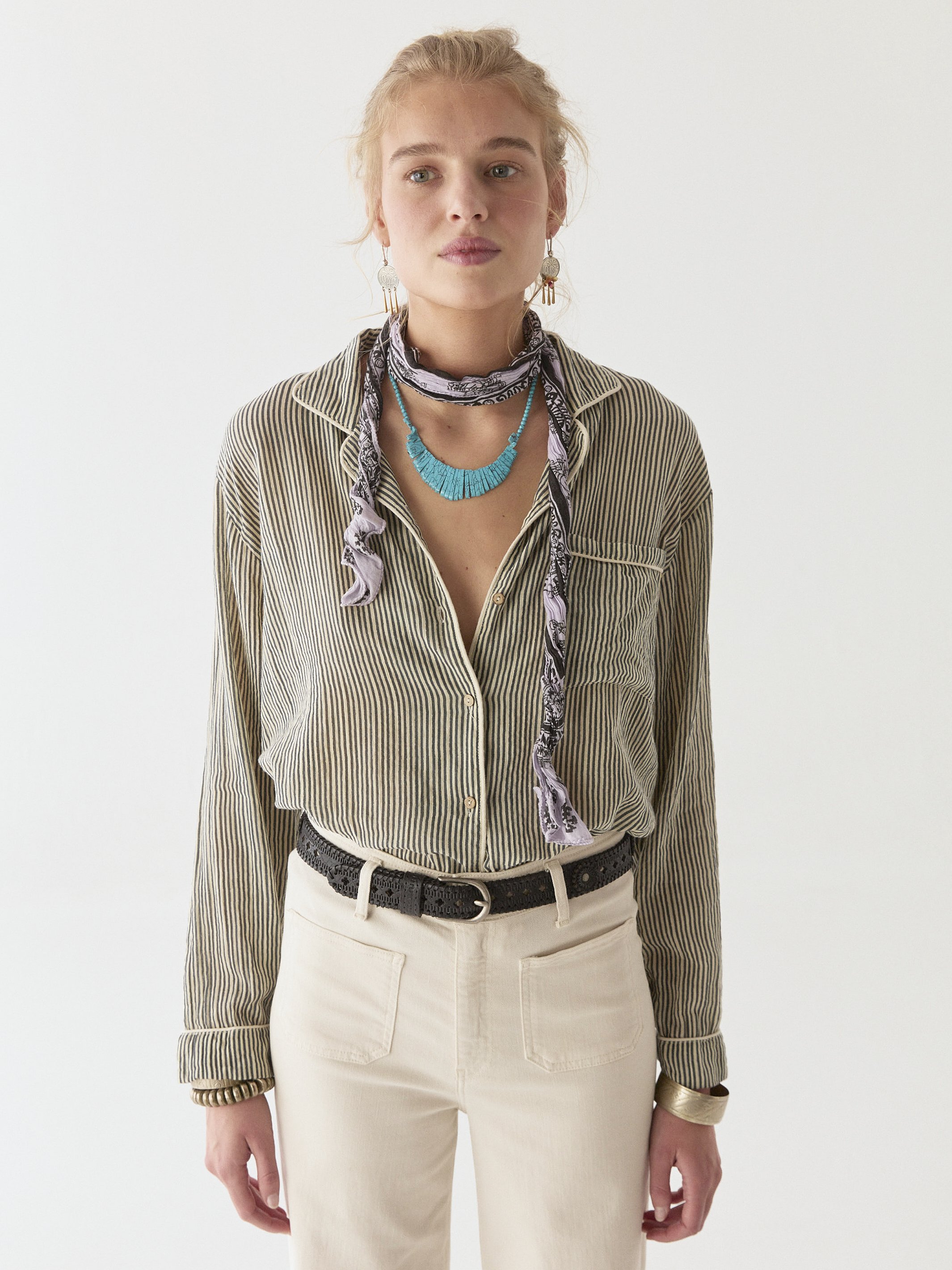 Maison-Hotel-Dodo-Blouse-Marine-Stripe-CottonWool