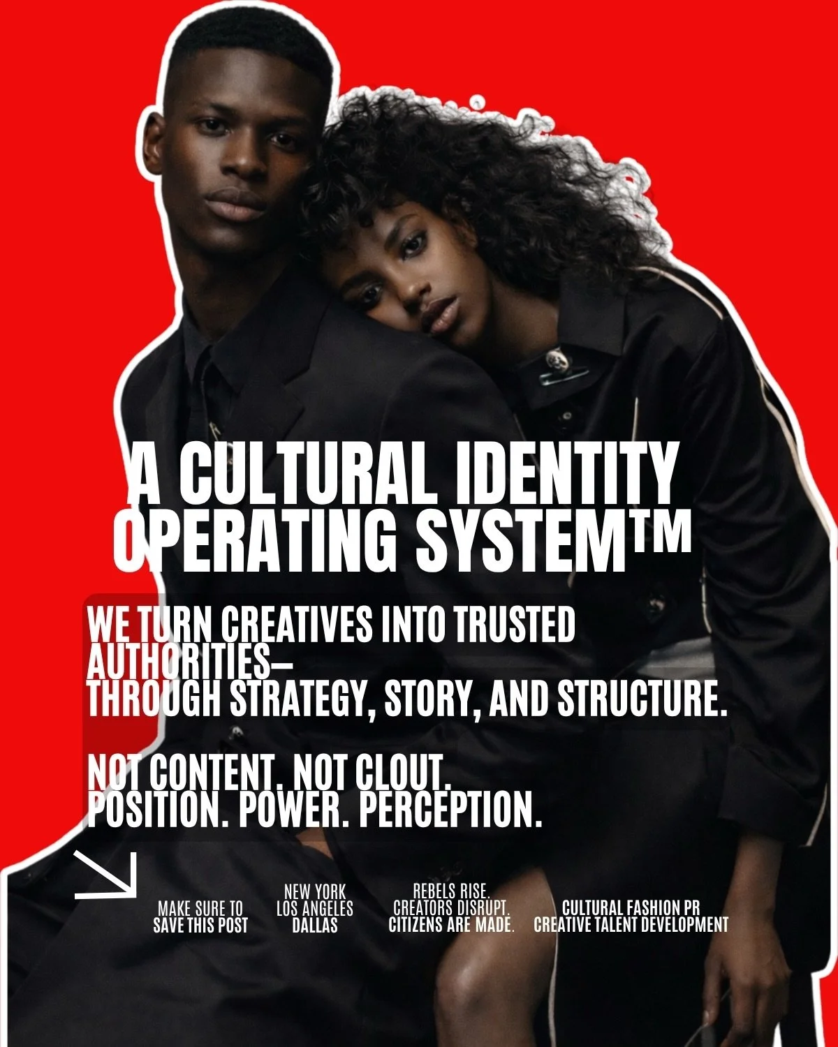 CULTURAL IDENTITY OPERATING SYSTEM ⚡

Your identity isn&rsquo;t content.
It&rsquo;s a system.

Most creatives move without structure &mdash; posting, reacting, hoping to be seen.
But identity without architecture gets misread, overlooked, or forgotte