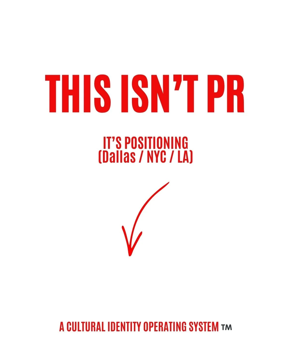 Most founder-led brands and creatives in Dallas, NYC, and LA think they need PR, content, or exposure.

They don&rsquo;t.

That&rsquo;s rented attention.

What actually changes everything is perception.

When you&rsquo;re understood, demand increases