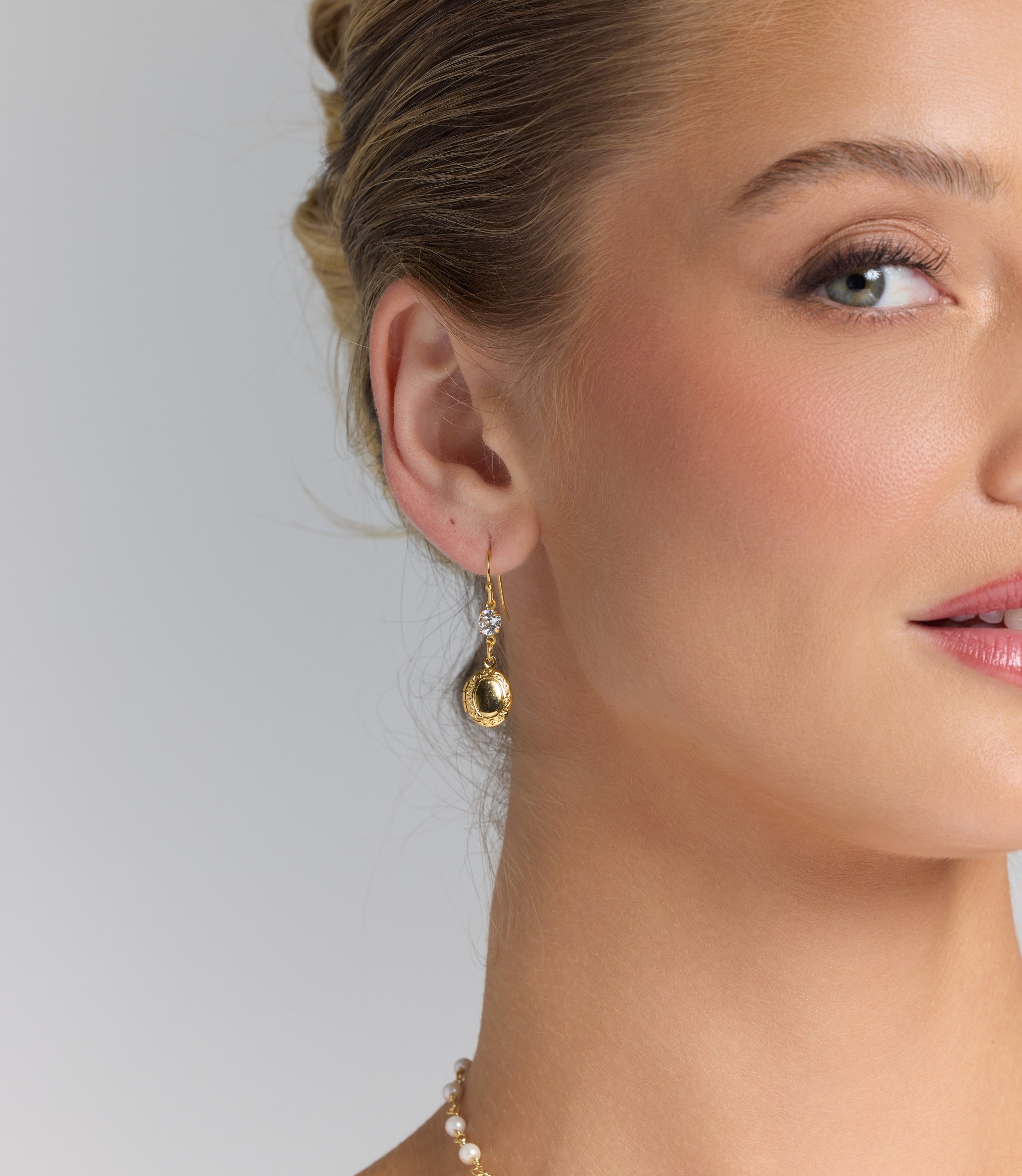 Crystal Locket Earrings