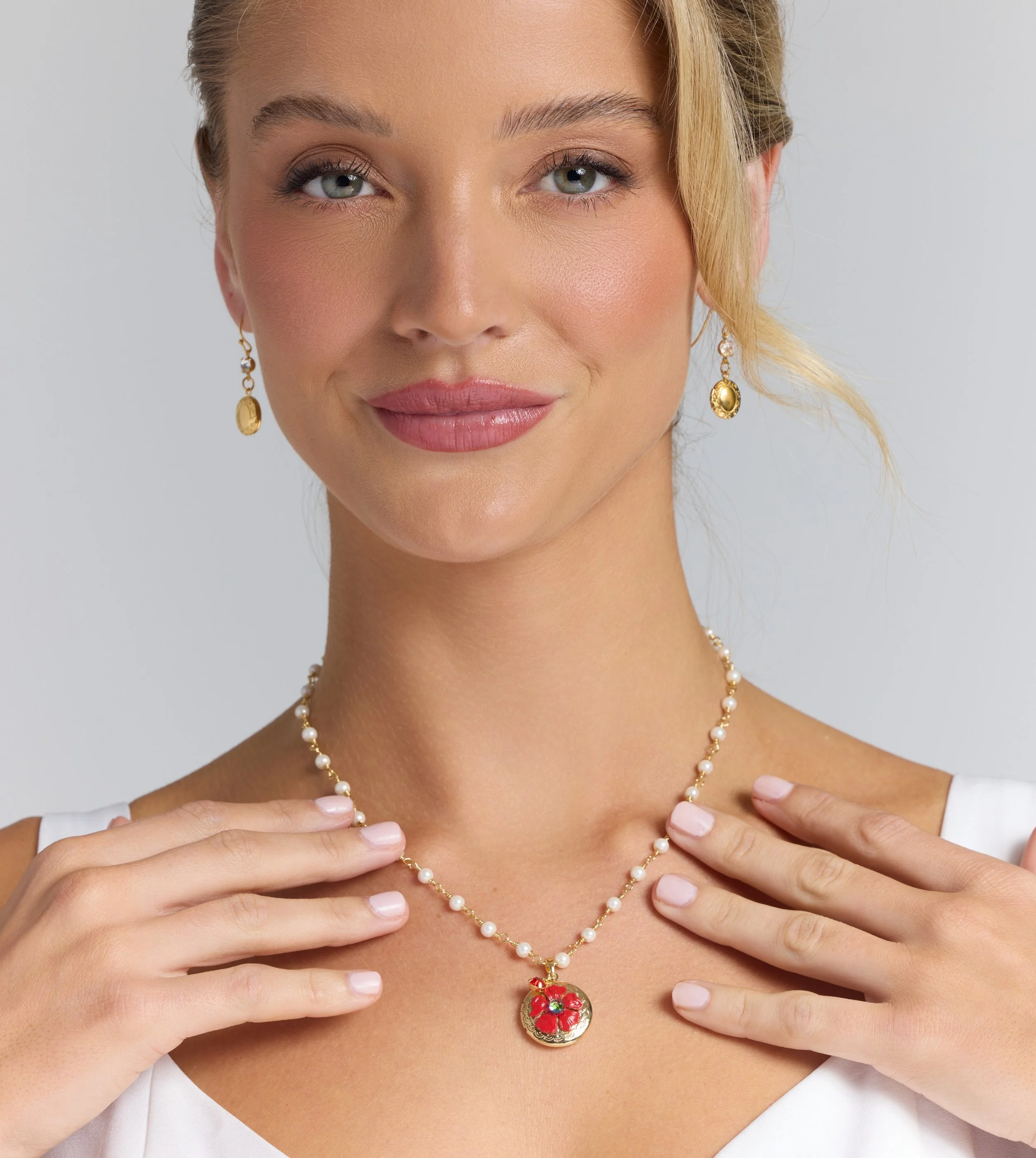 Pearl Locket Necklace