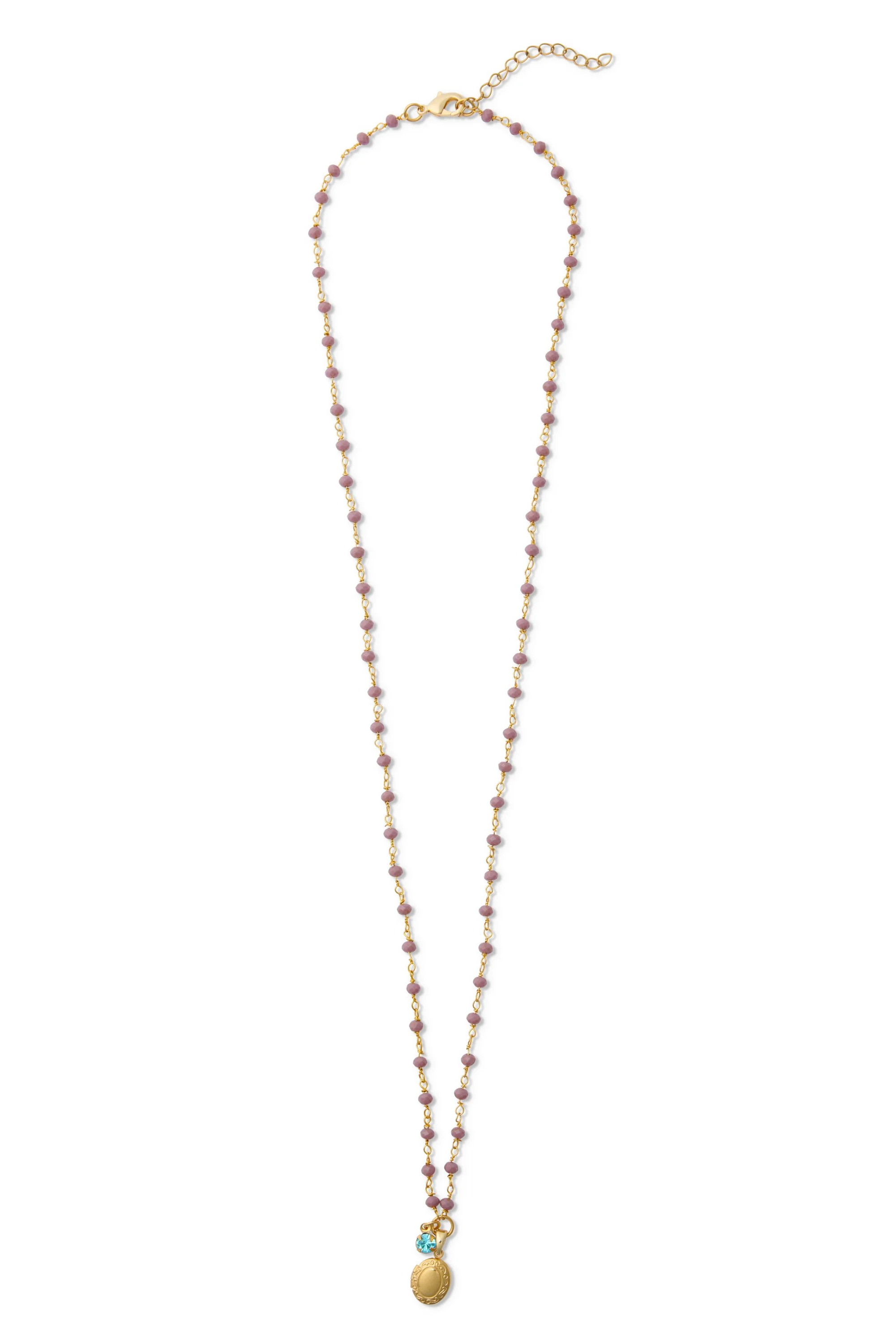 Beaded Locket Necklace, Lavender.jpg