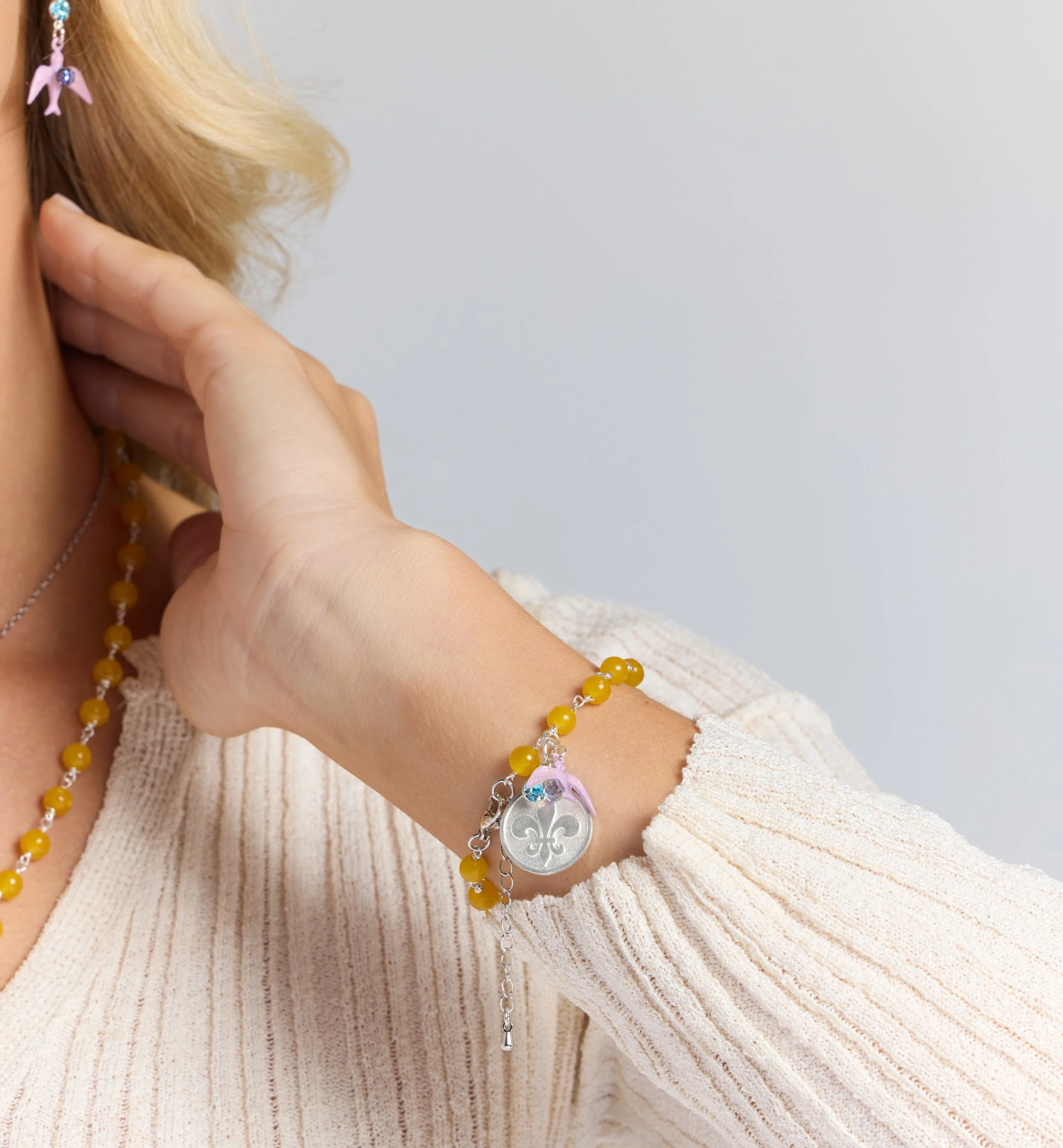 Yellow Beaded Bracelet