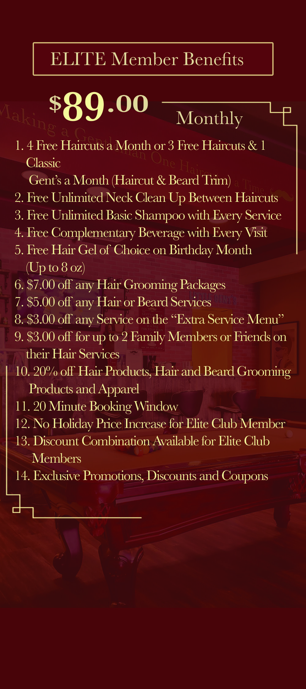 Elite Membership (Monthly) — The Gents Corner Hair Cuts and Shave Elite Membership (Monthly) — The Gents Corner Hair Cuts and Shave