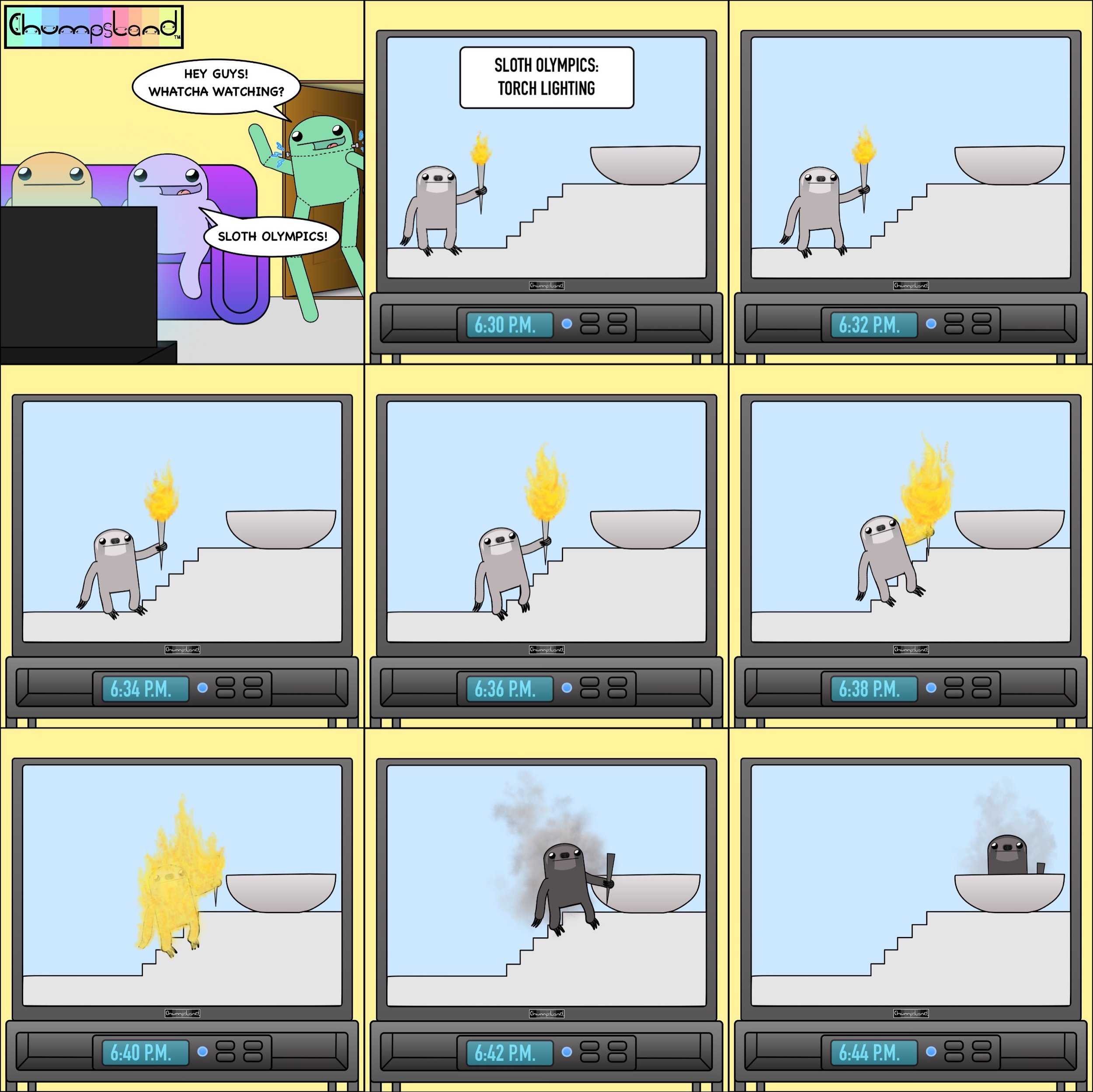 Sloth Olympics: Torch Lighting