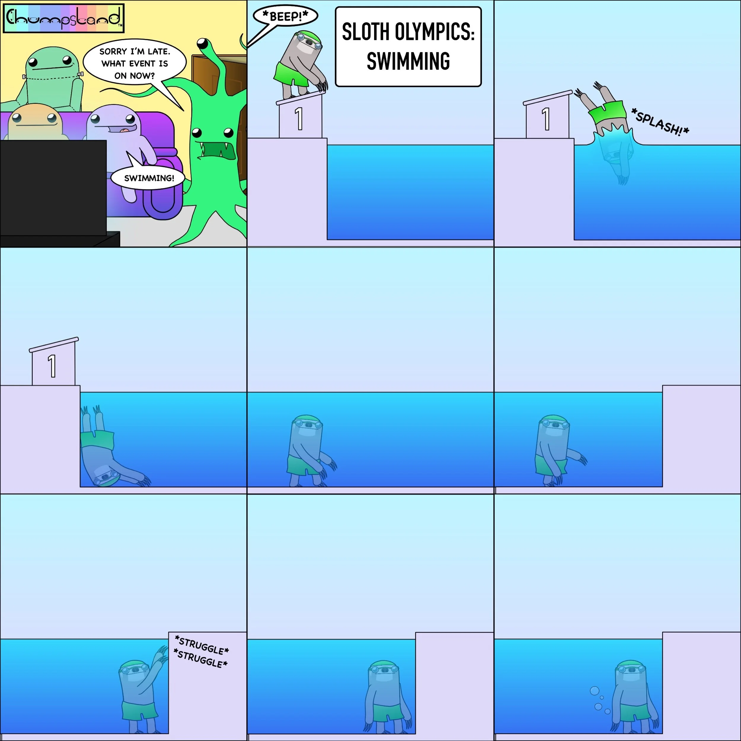 Sloth Olympics: Swimming