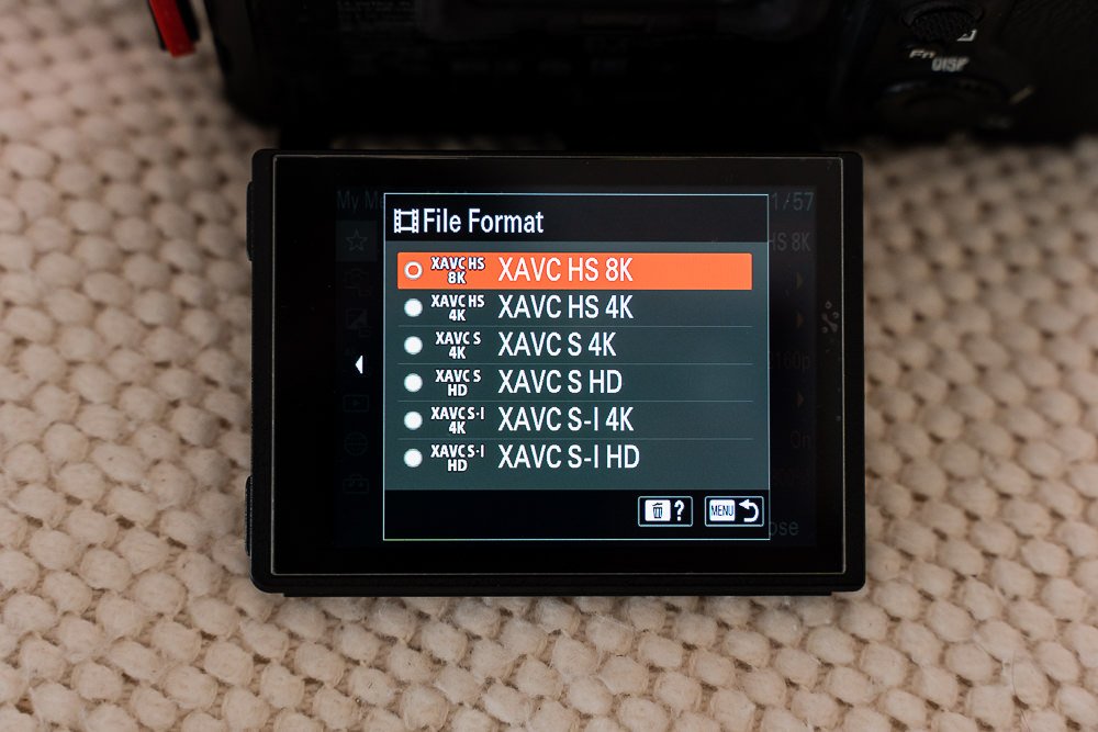 camera settings sony a1 8K 422 camera settings sony a1 8K 422