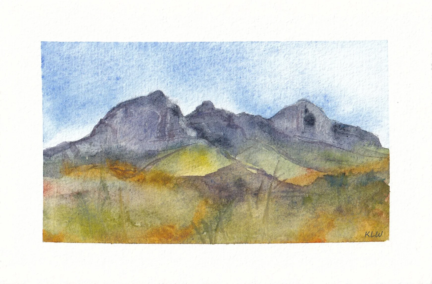 Helderberg, Somerset West, 2025, watercolour
