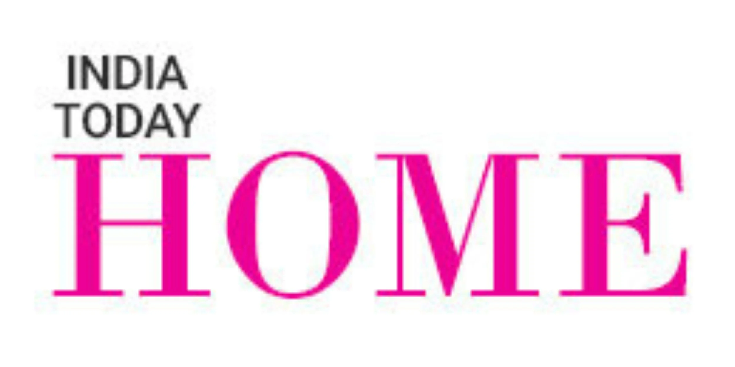Text reading 'India Today Home' with 'India Today' in black and 'Home' in pink on a white background.