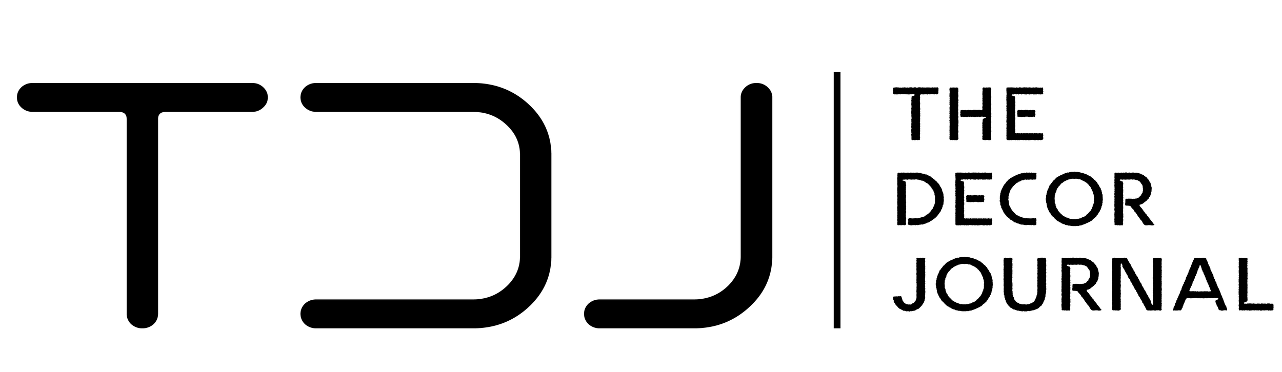 Logo for The Decor Journal, featuring stylized black text TJD with a vertical line separating it from the words 'The Decor Journal' on a white background.