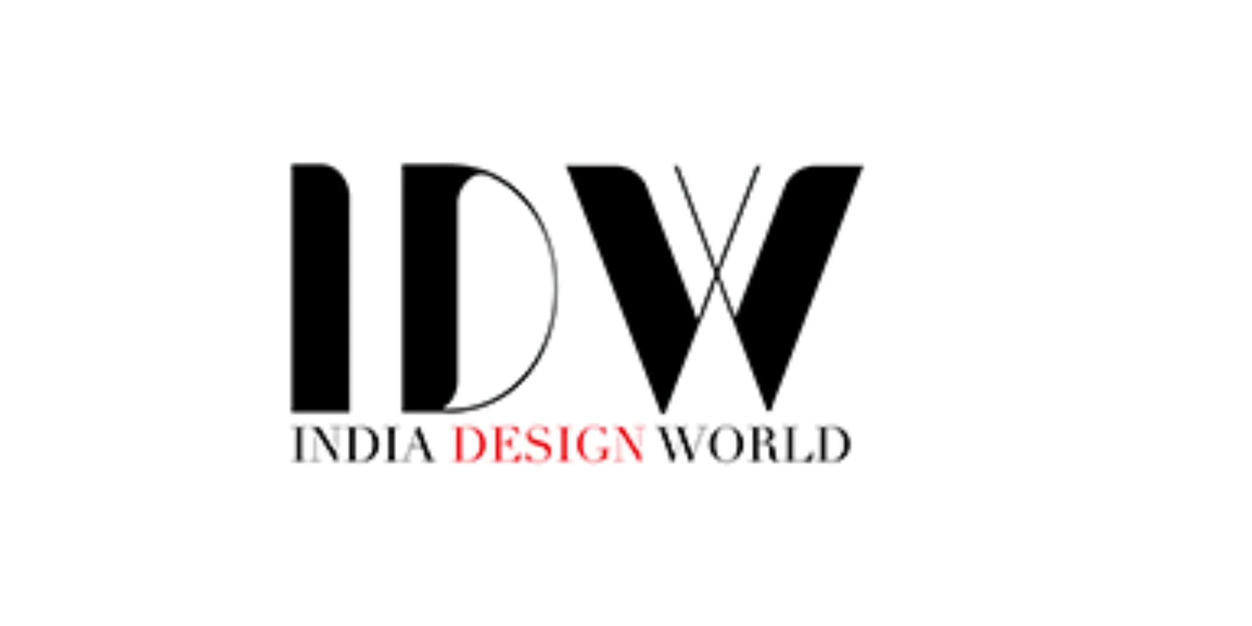 IDW India Design World logo in black and red text on a white background.