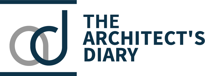 Logo for The Architect's Diary, featuring stylized initials 'a' and 'd' intertwined with text
