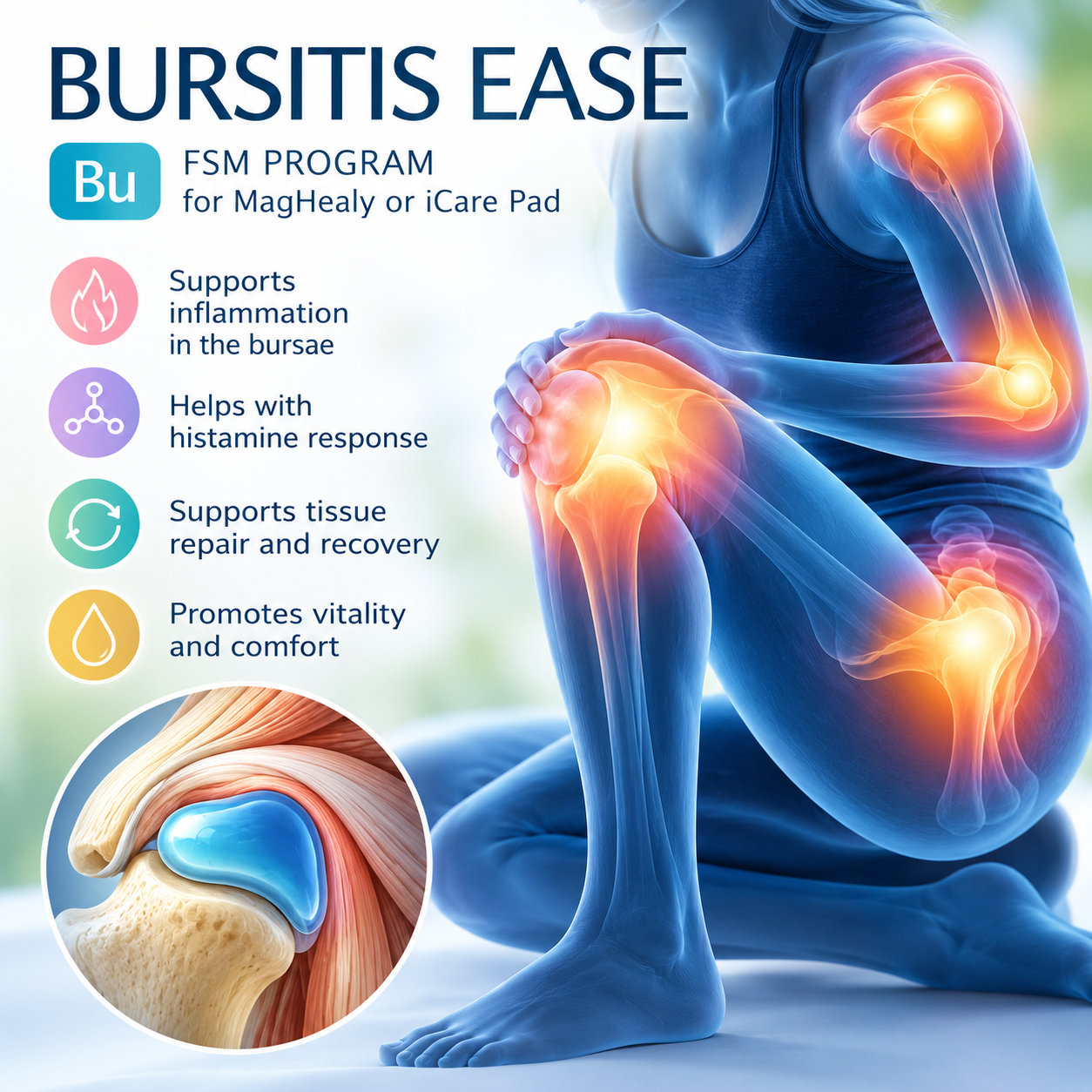 BURSITIS EASE — FSM Program for MagHealy or iCare Pad - Bu