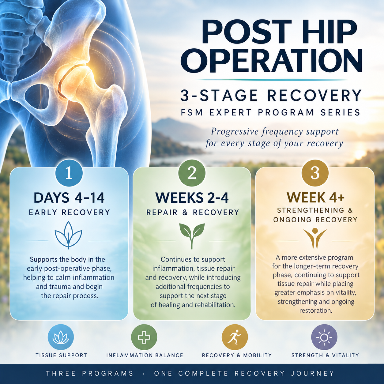 Post Hip Operation Support FSM Expert Program for MagHealy or iCare Pad - Ph