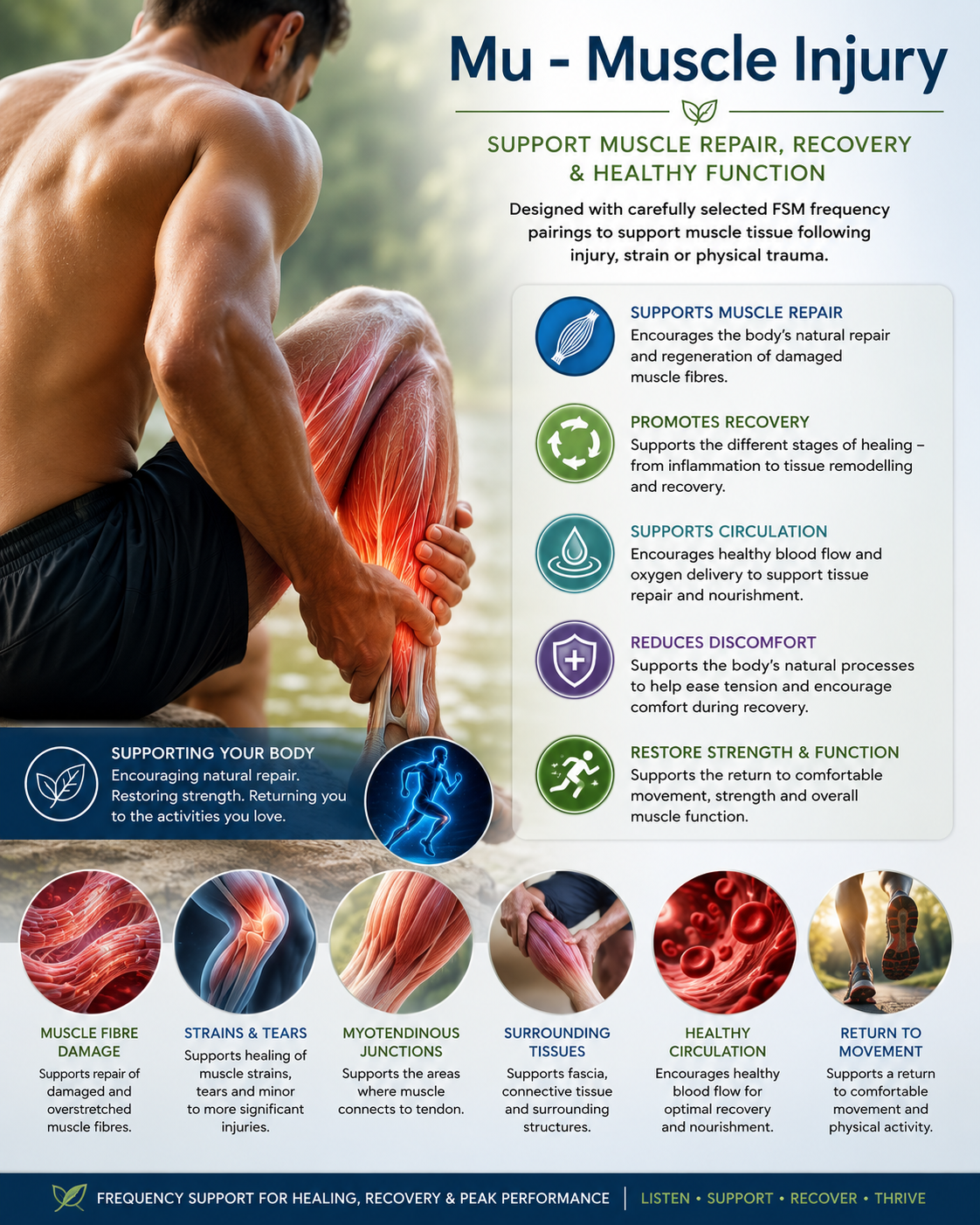Muscle Injury Support for MagHealy or iCare Pad - Mu