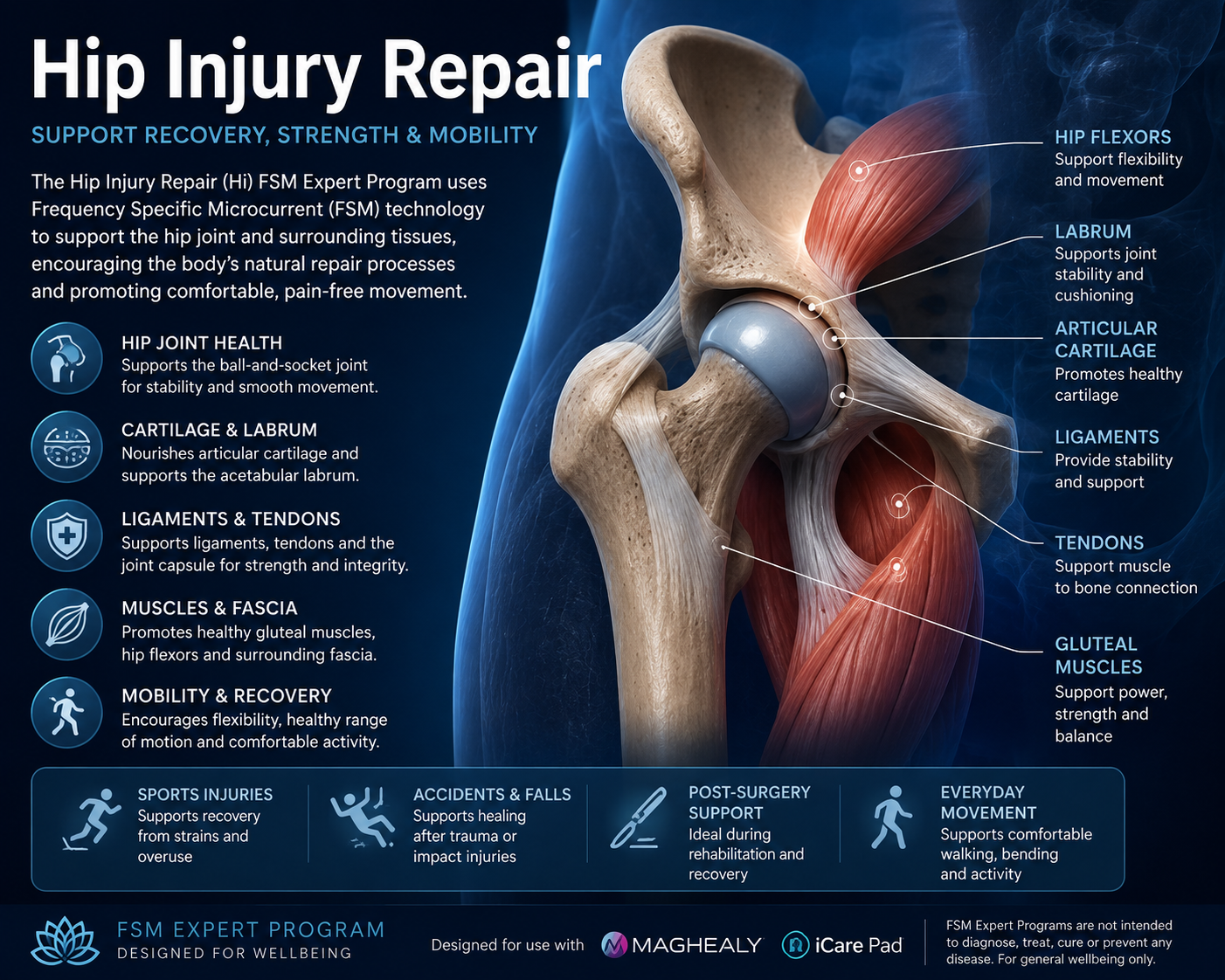Hip Injury for MagHealy or iCare Pad - Hi