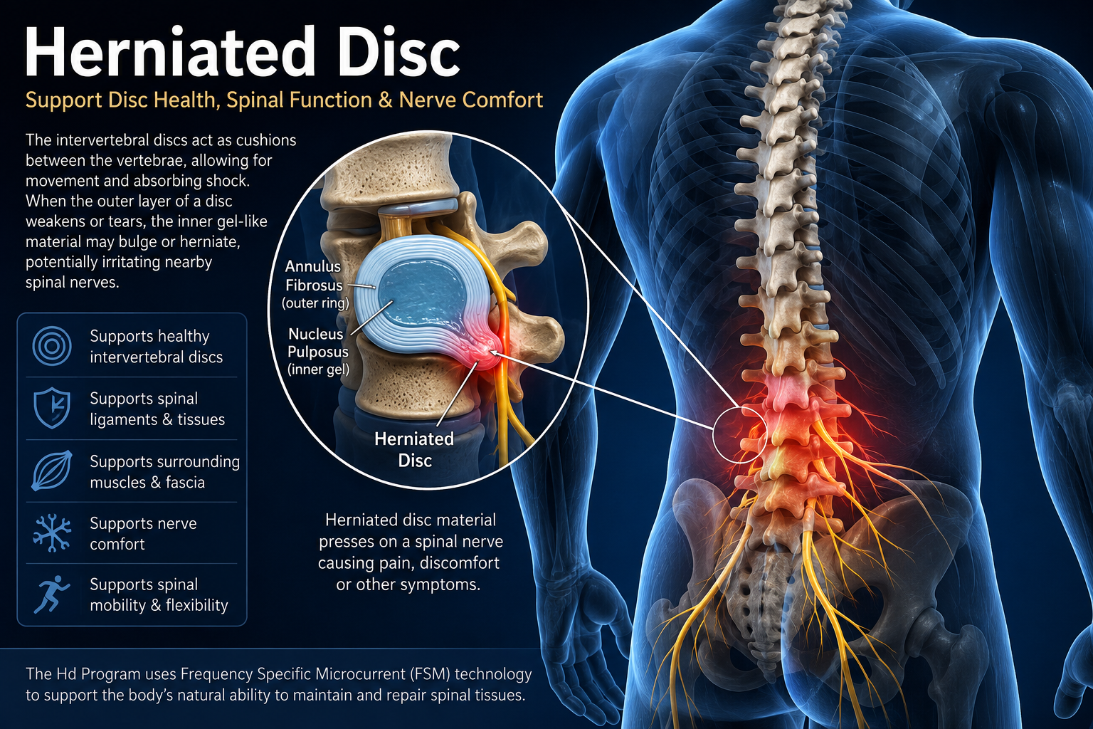 Herniated Disc Support for MagHealy or iCare Pad - Hd